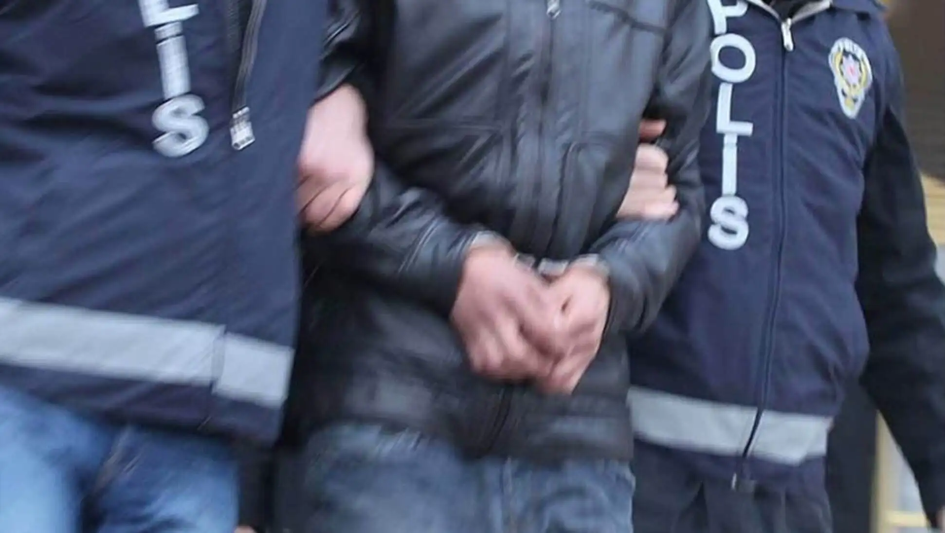 A person arrested during the FETÖ operation.
