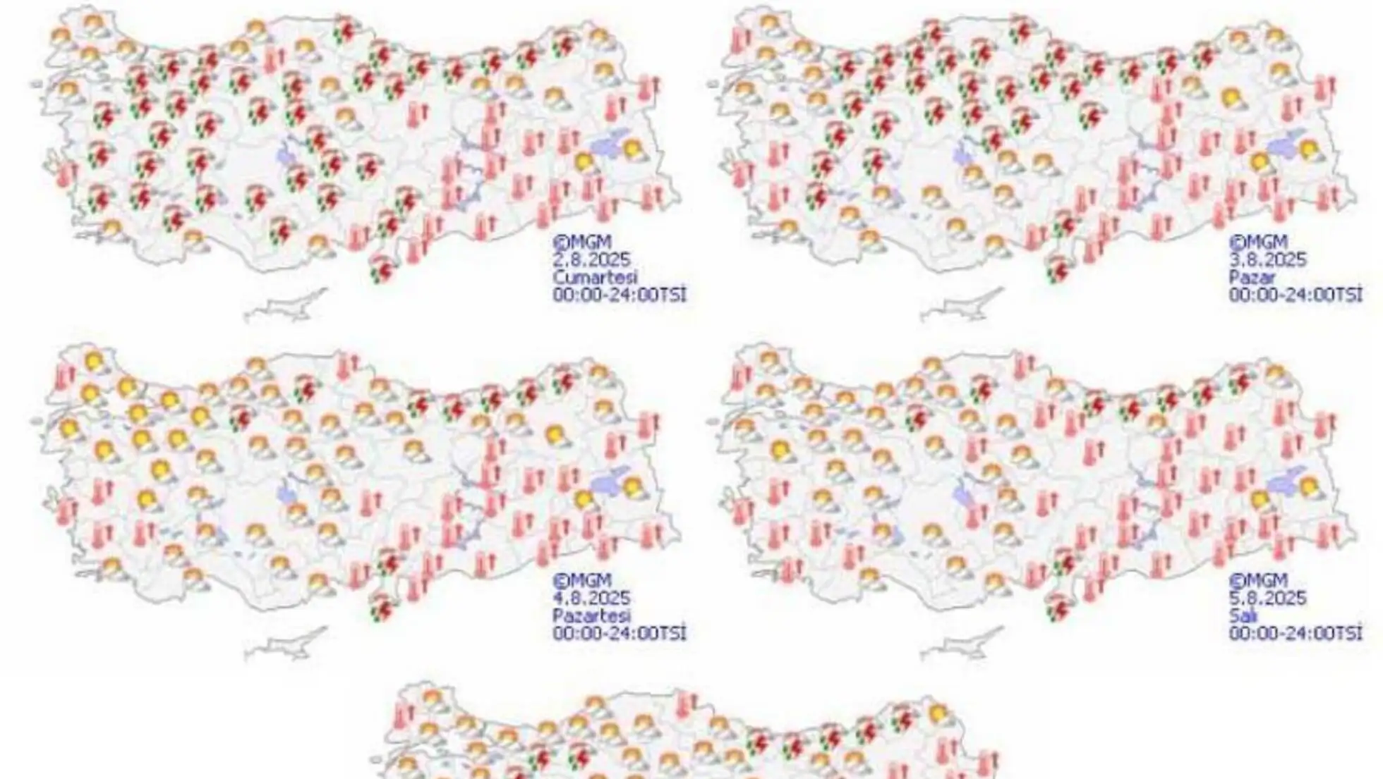 A group of maps with numbers and symbols