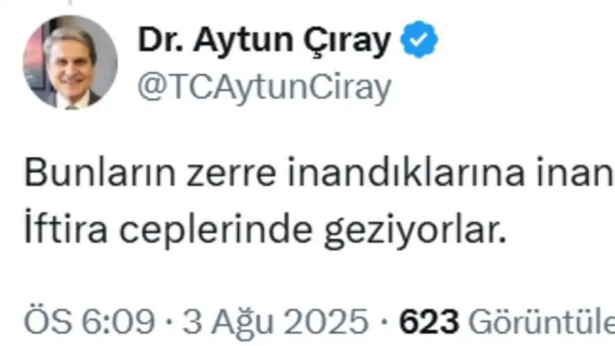 Bir sosyal medya paylaşımının ekran görüntüsü.