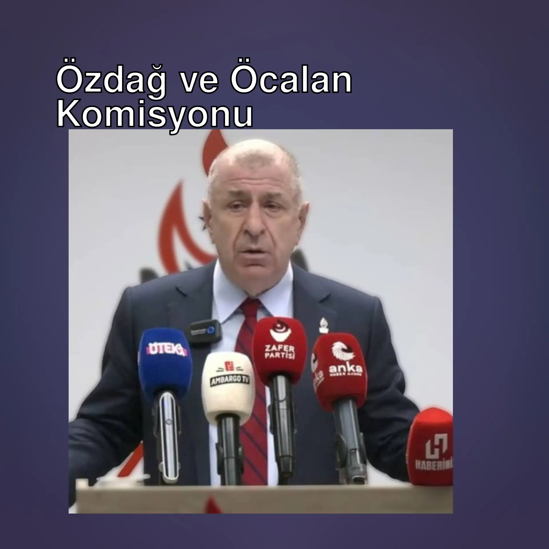 Ümit Özdağ, basın toplantısında açıklama yapıyor.