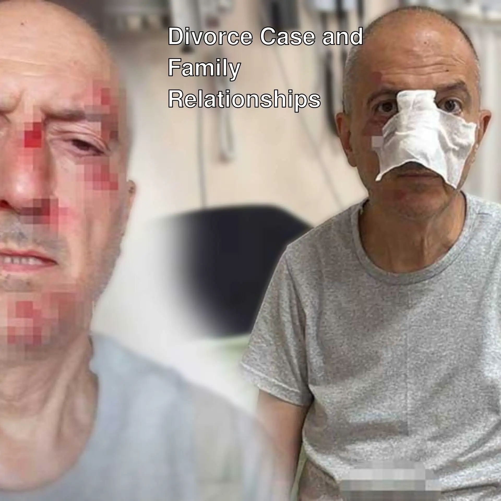 A man with a bandage on his face