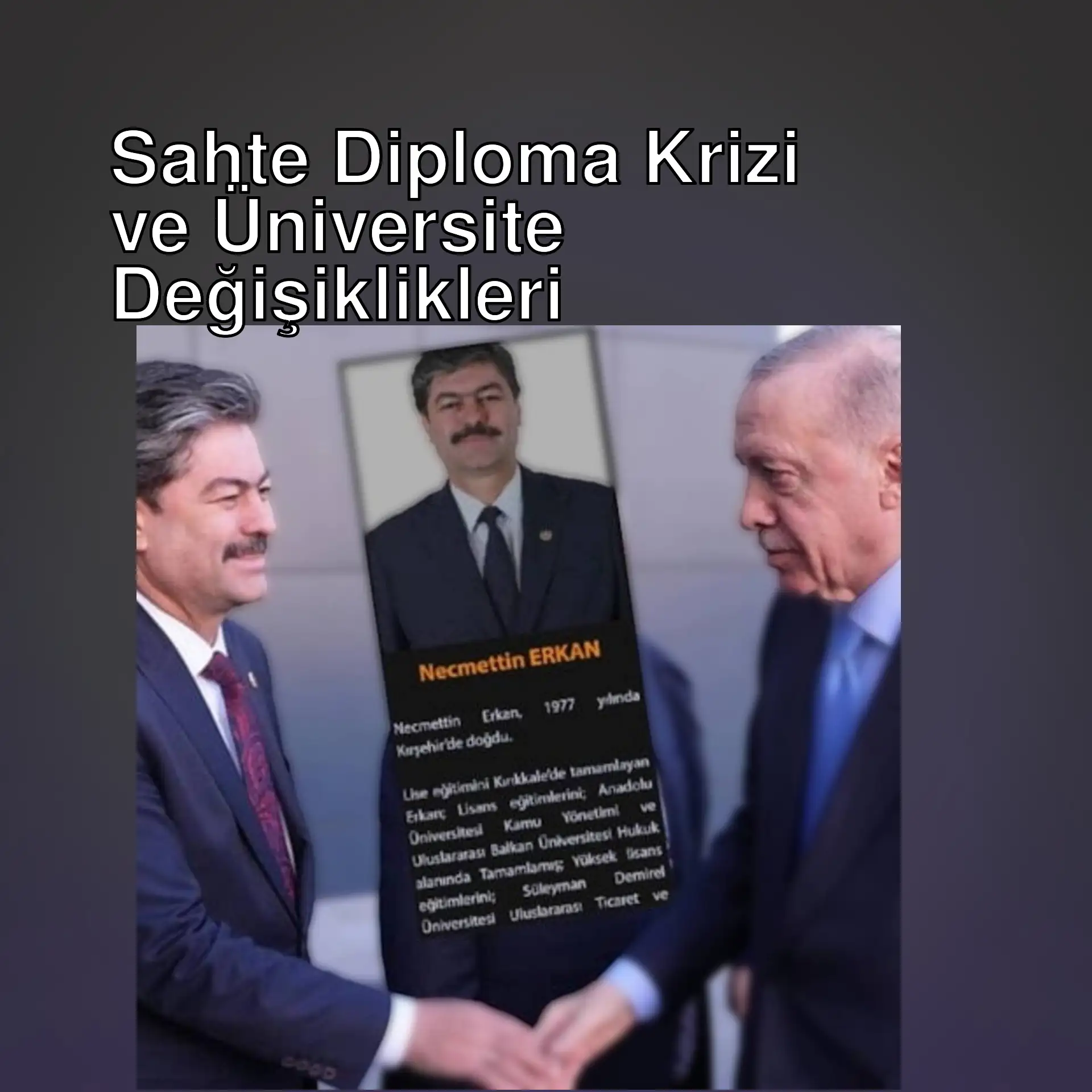 İki adam el sıkışıyor, bir adamın resmi arka planda. İki adam el sıkışıyor, bir adamın resmi arka planda.