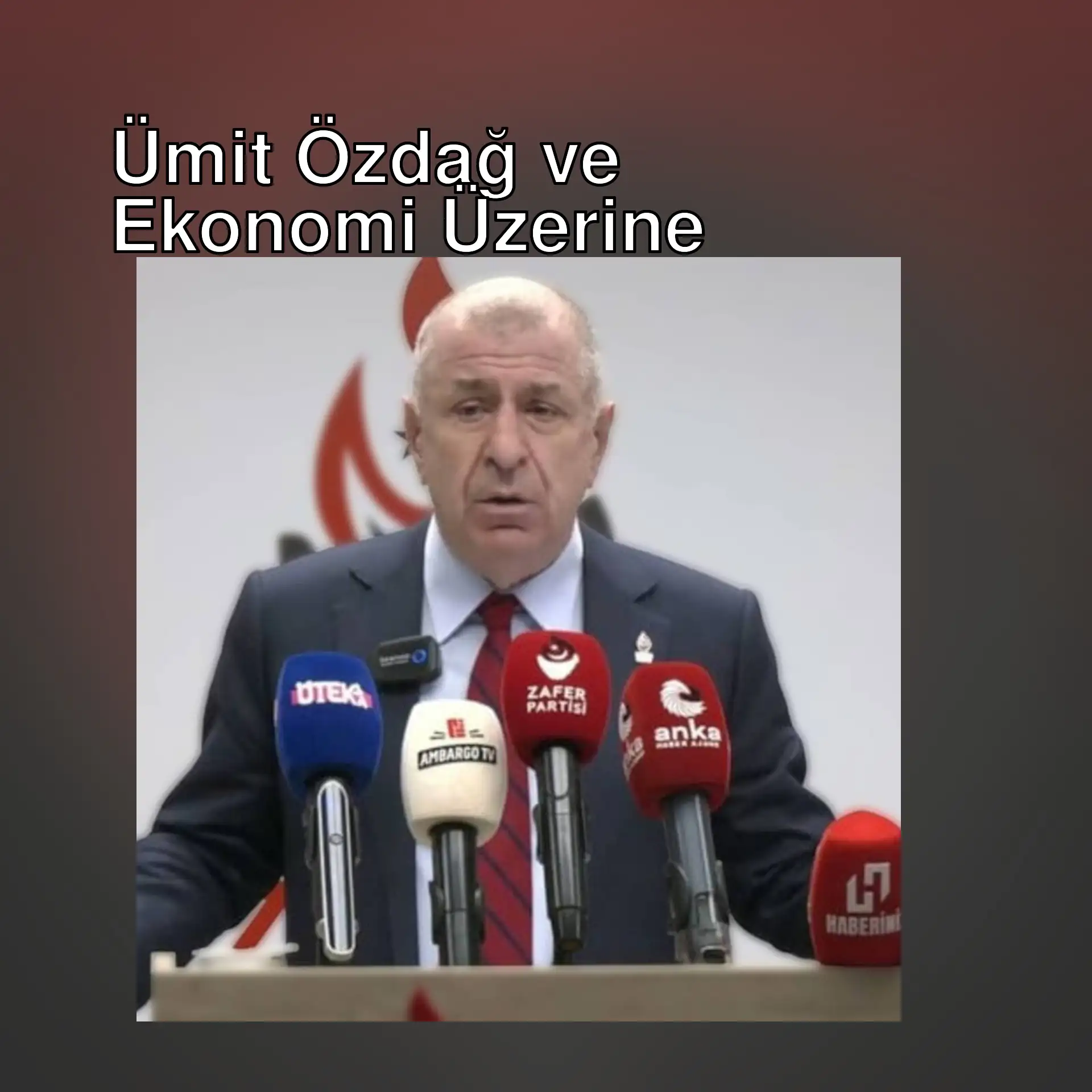 Ümit Özdağ, mikrofonlara konuşan bir adam. Ümit Özdağ, mikrofonlara konuşan bir adam.