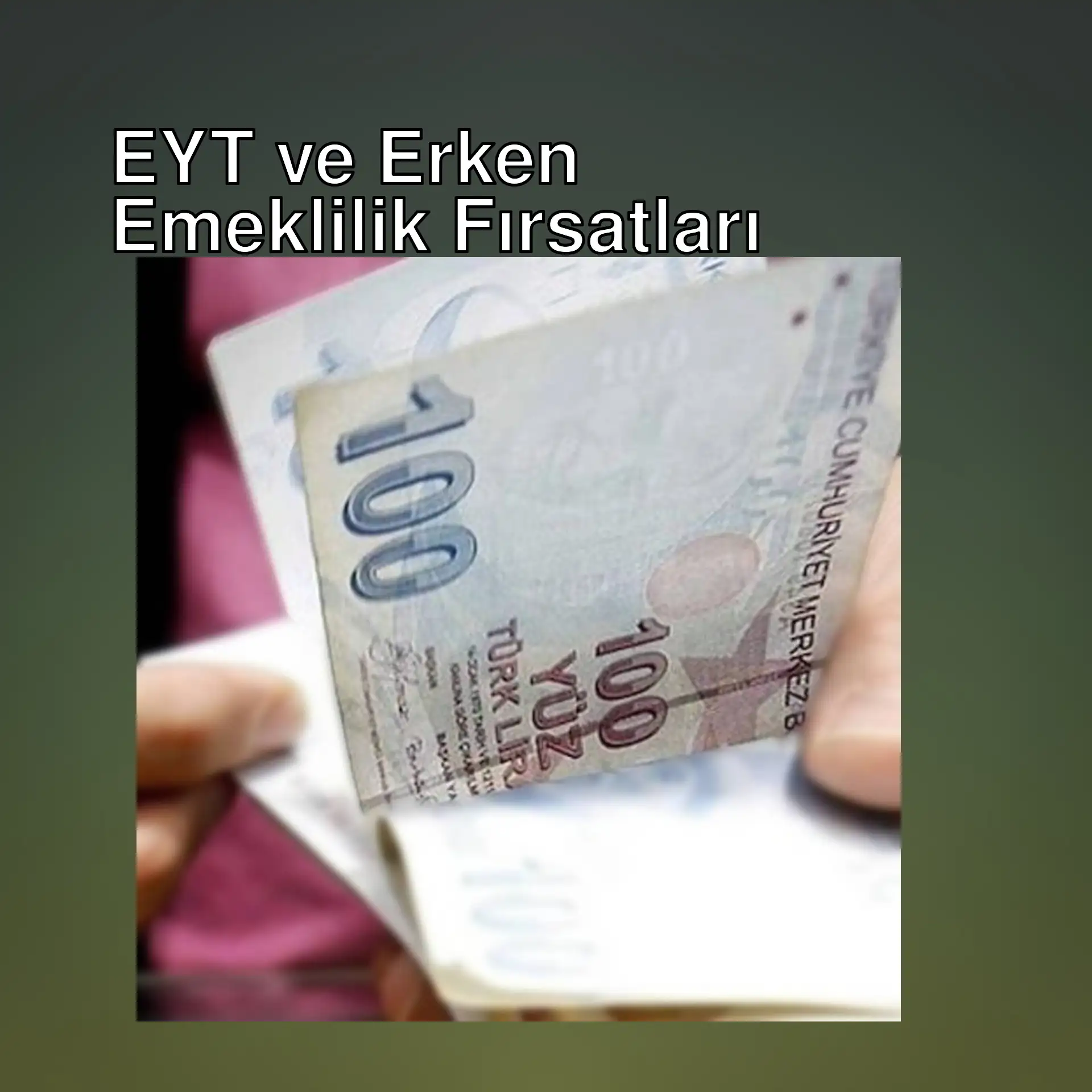 Bir kişi para tutuyor.
