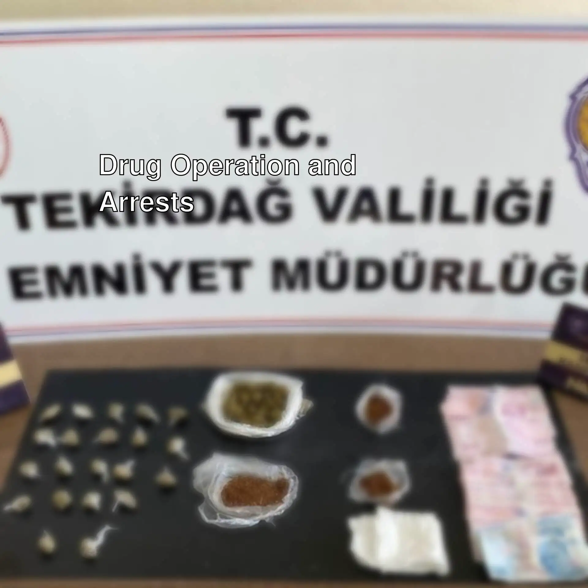 Items seized during the drug operation. Items seized during the drug operation.