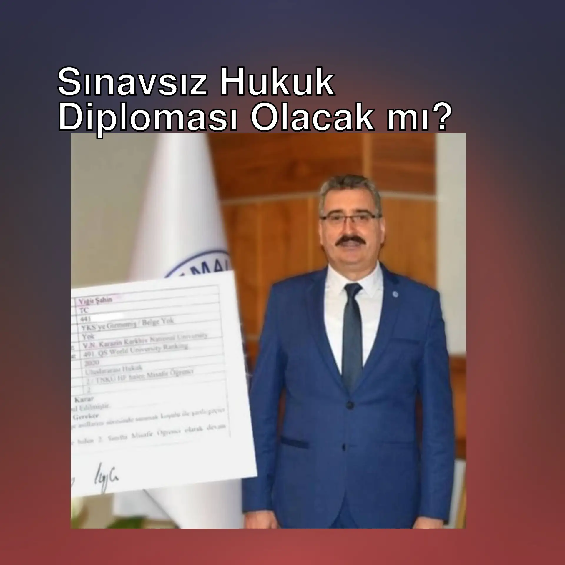 Rektör Mümin Şahin, üniversite diploması hakkında açıklama yapıyor. Rektör Mümin Şahin, üniversite diploması hakkında açıklama yapıyor.