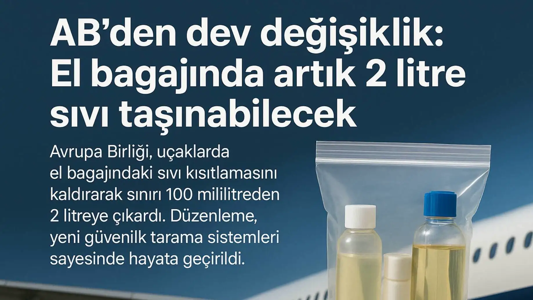 Bir çantada sıvı içeren küçük şişeler.
