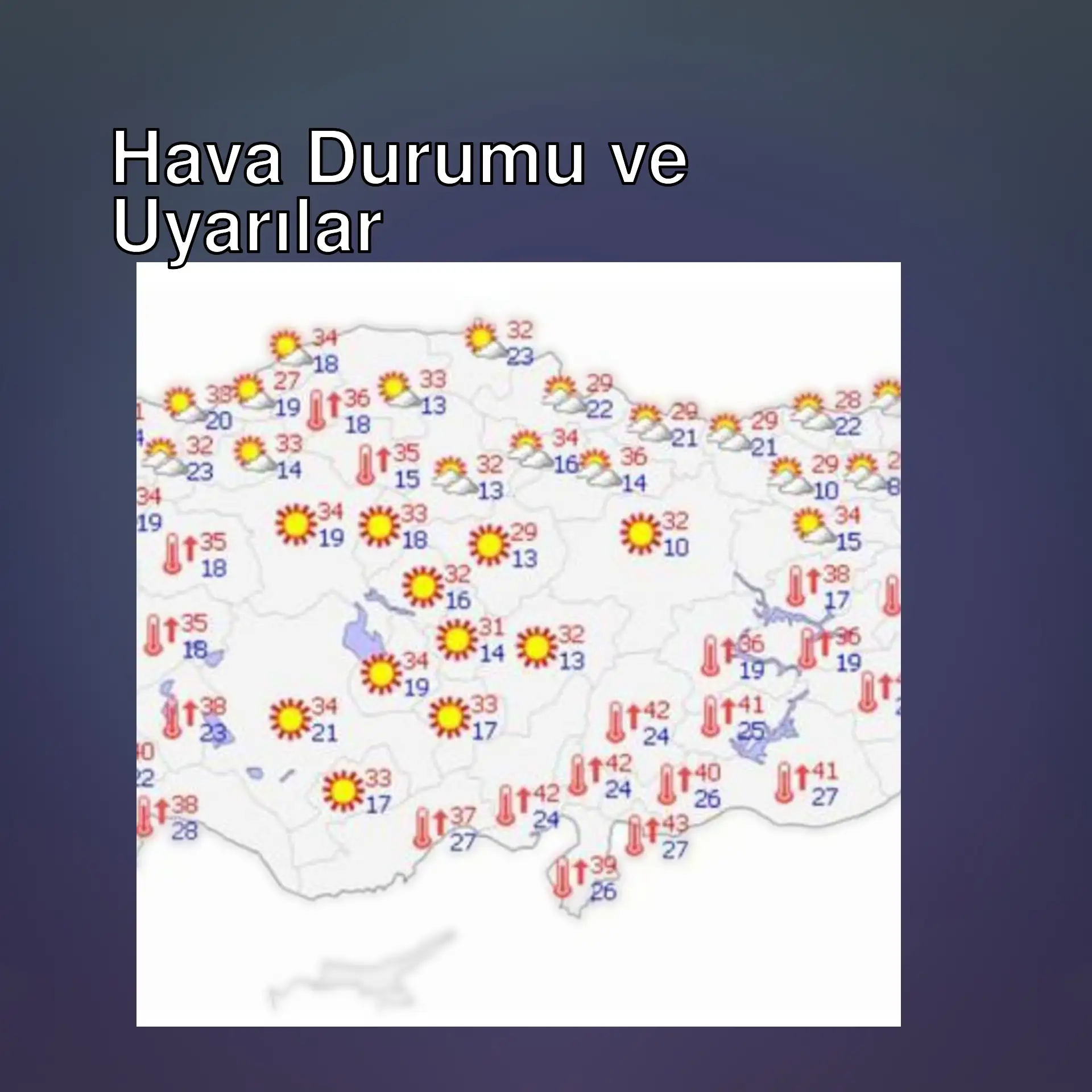 Türkiye hava durumu haritası