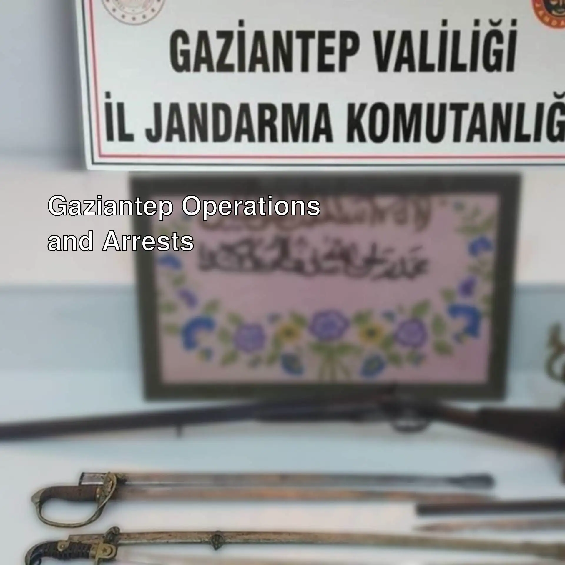 Historical artifacts seized during operations in Gaziantep. Historical artifacts seized during operations in Gaziantep.