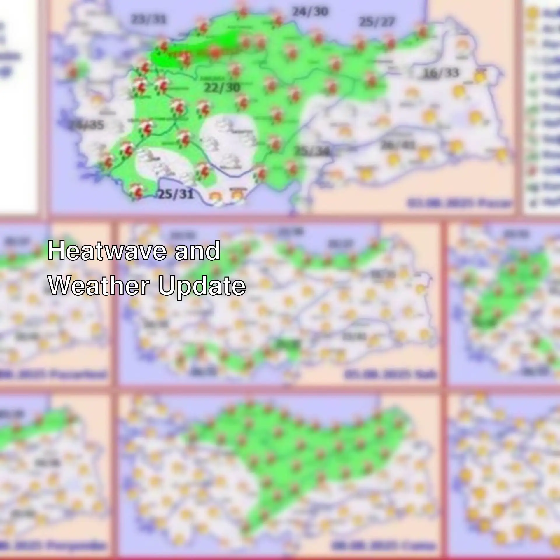 Weather map of Turkey Weather map of Turkey