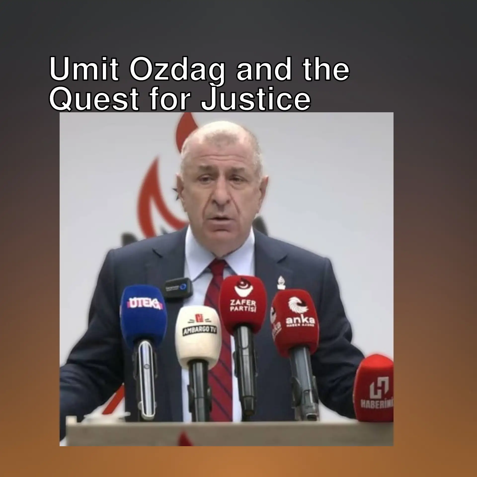 Umit Ozdag speaking at a press conference. Umit Ozdag speaking at a press conference.