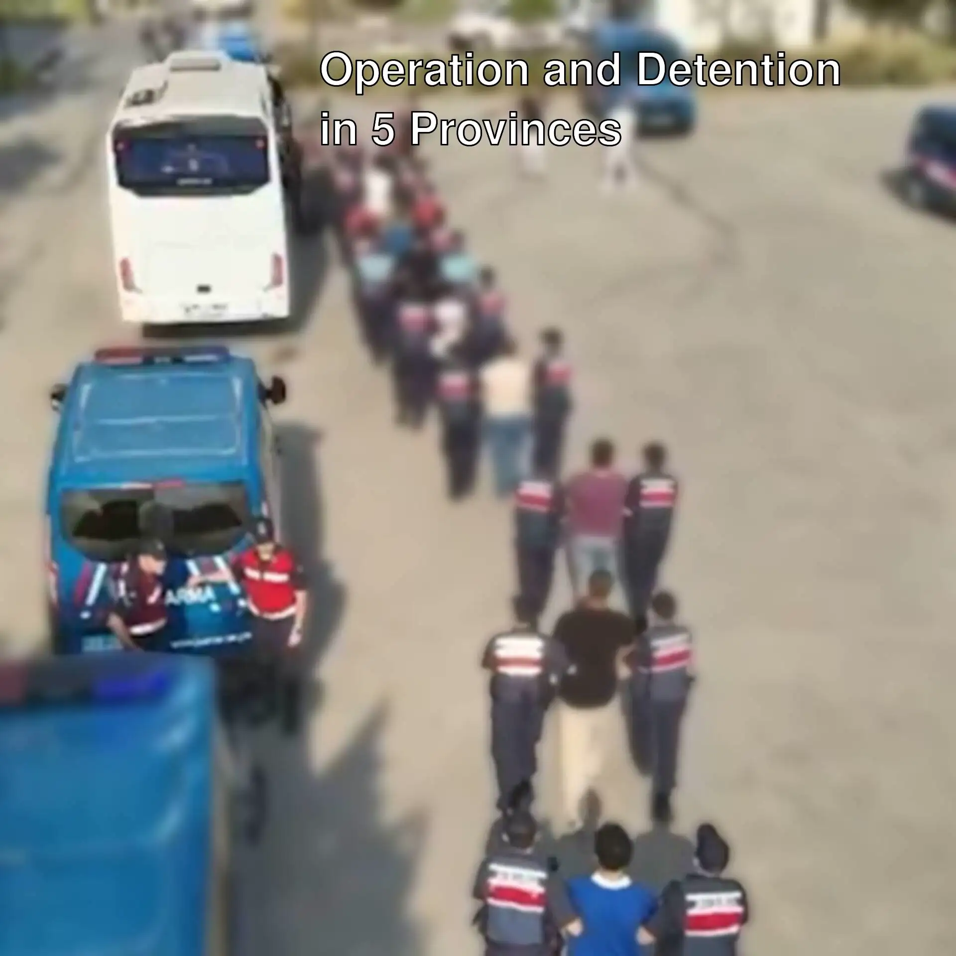 Suspects detained during the operation in five provinces. Suspects detained during the operation in five provinces.
