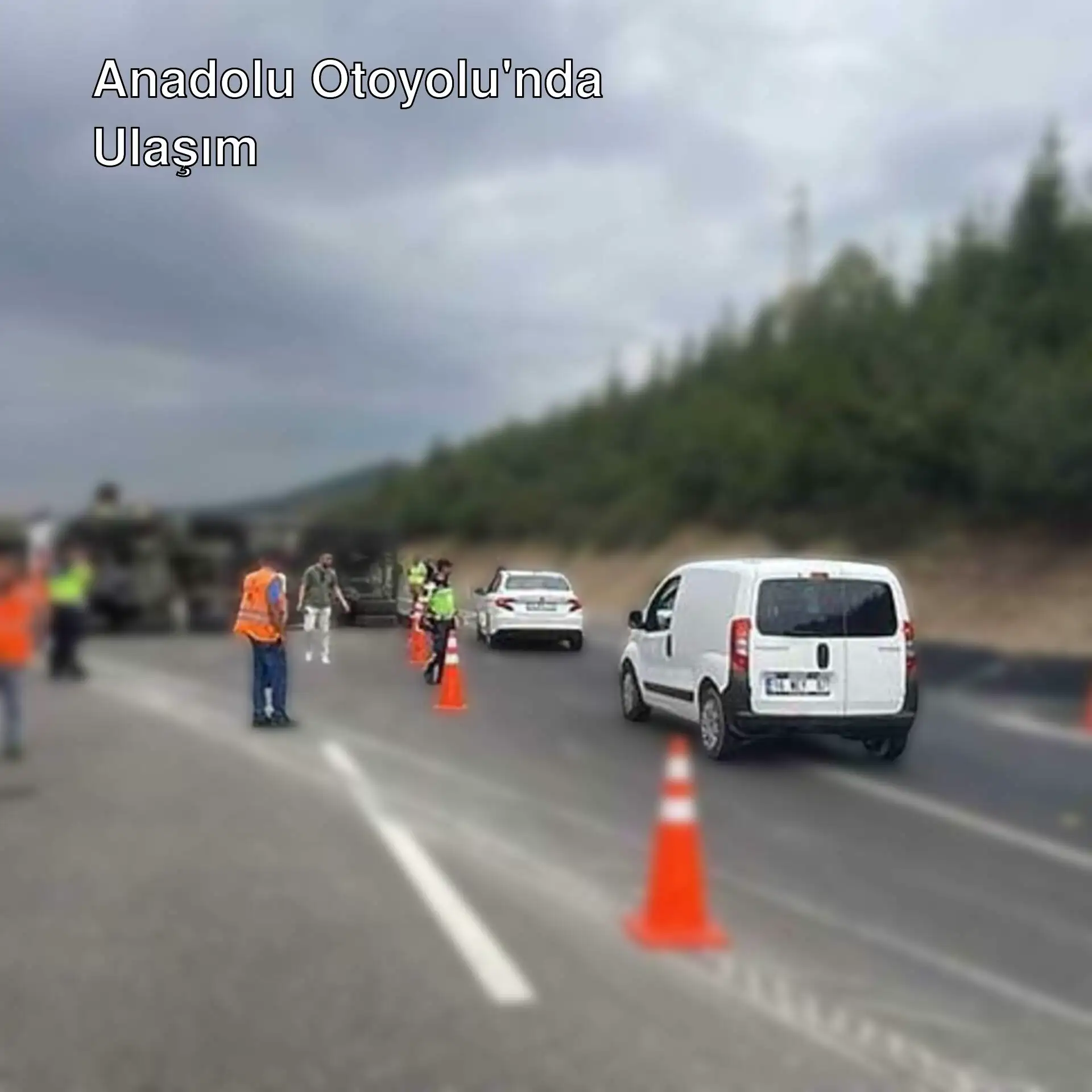 Anadolu Otoyolu'nda kaza sonrası yol durumu. Anadolu Otoyolu'nda kaza sonrası yol durumu.