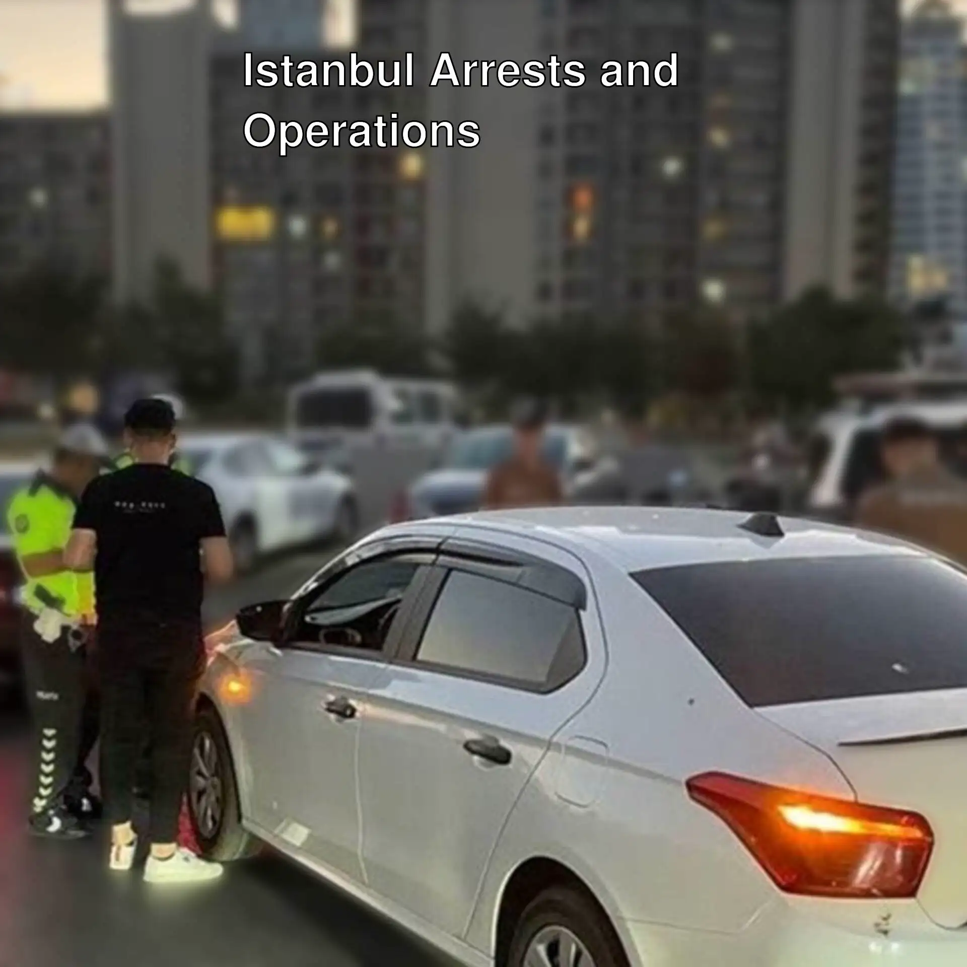 A group of people arrested in Istanbul. A group of people arrested in Istanbul.