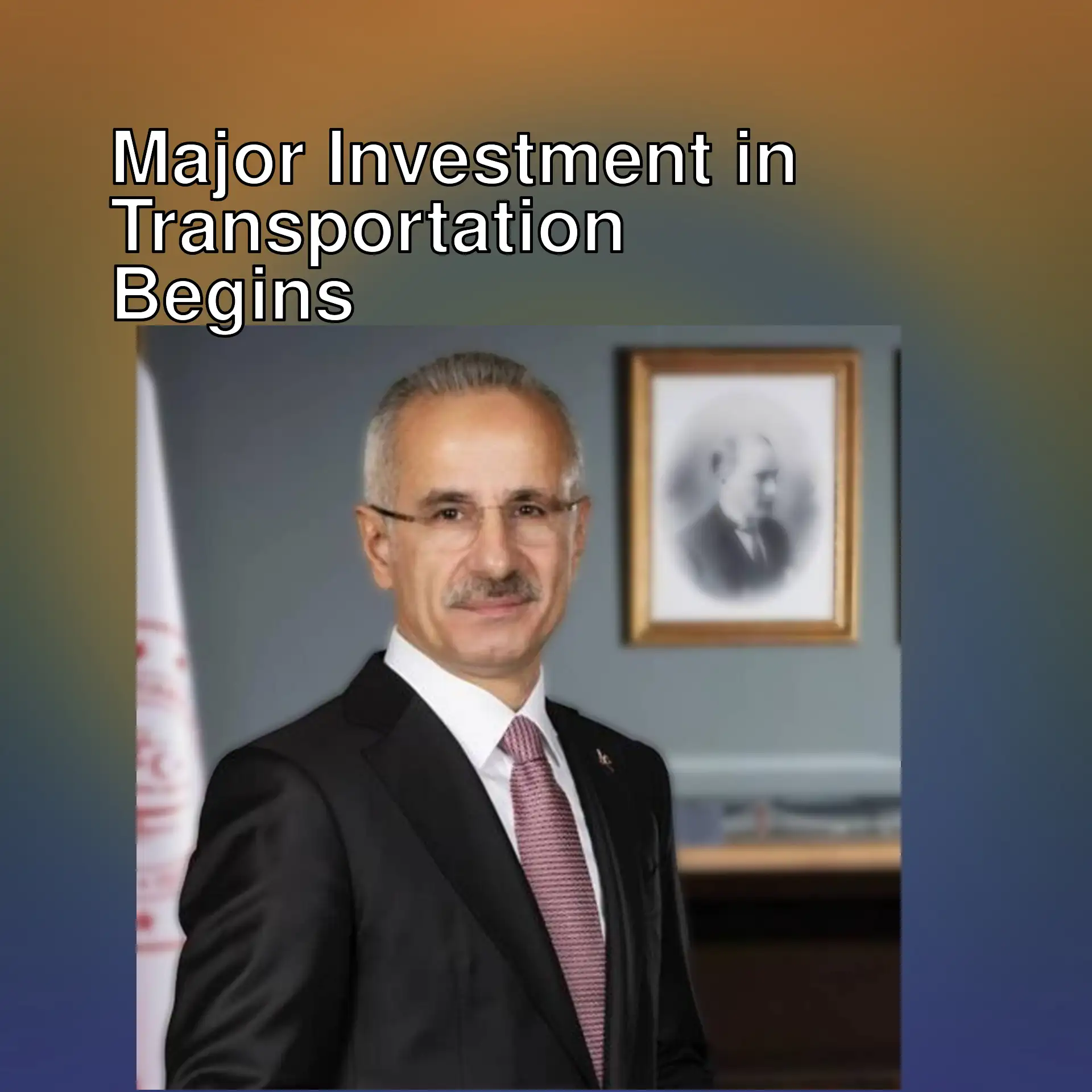 Transport Minister Abdulkadir Uraloğlu at the railway line foundation ceremony. Transport Minister Abdulkadir Uraloğlu at the railway line foundation ceremony.