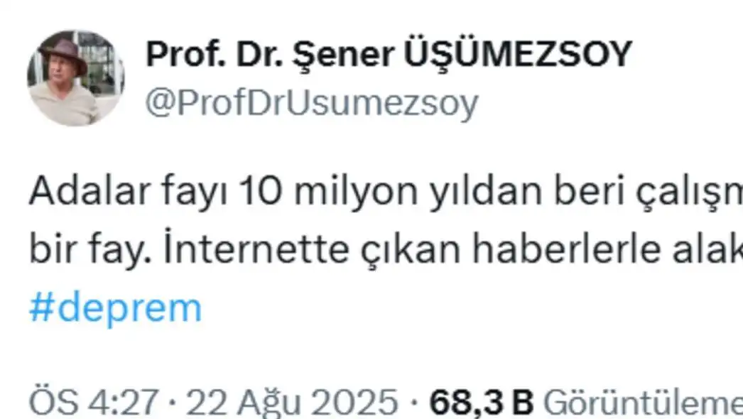 Şener Üşümezsoy'un sosyal medya açıklaması. Şener Üşümezsoy'un sosyal medya açıklaması.