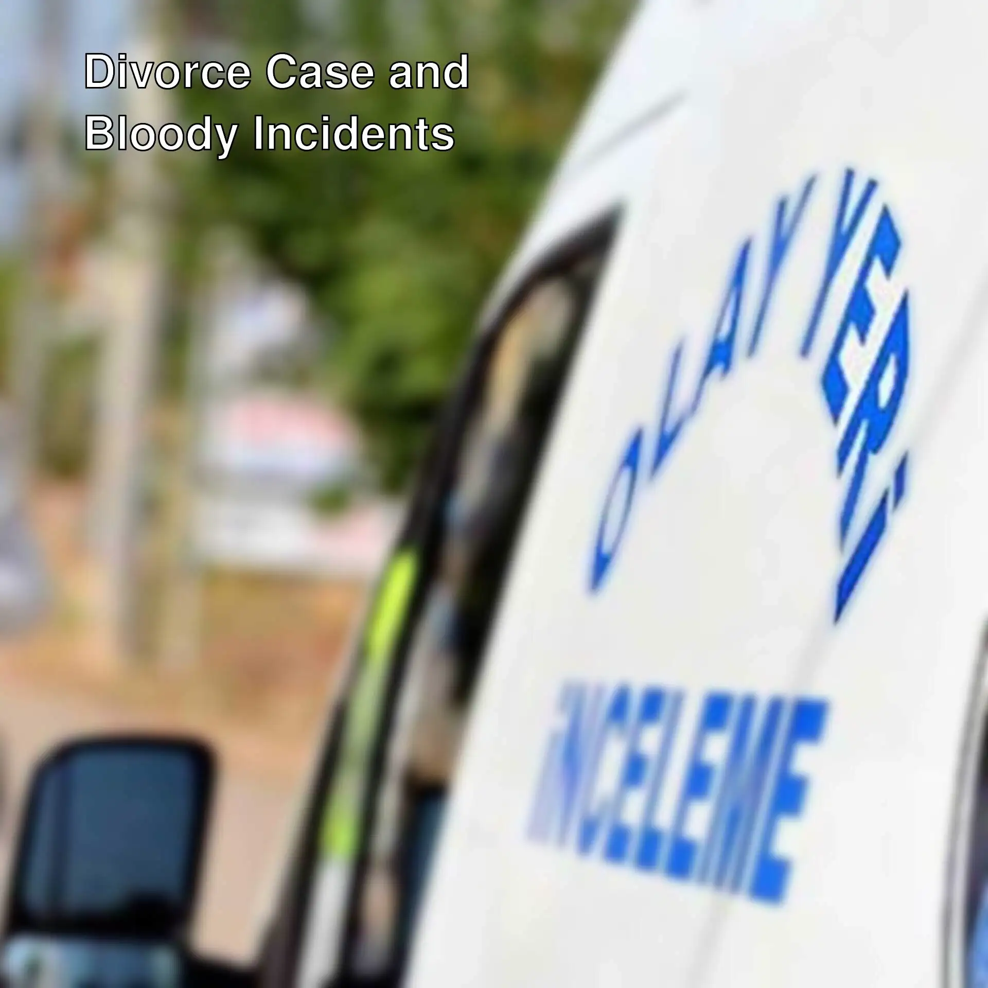 Bloody incident in a divorce case. Bloody incident in a divorce case.