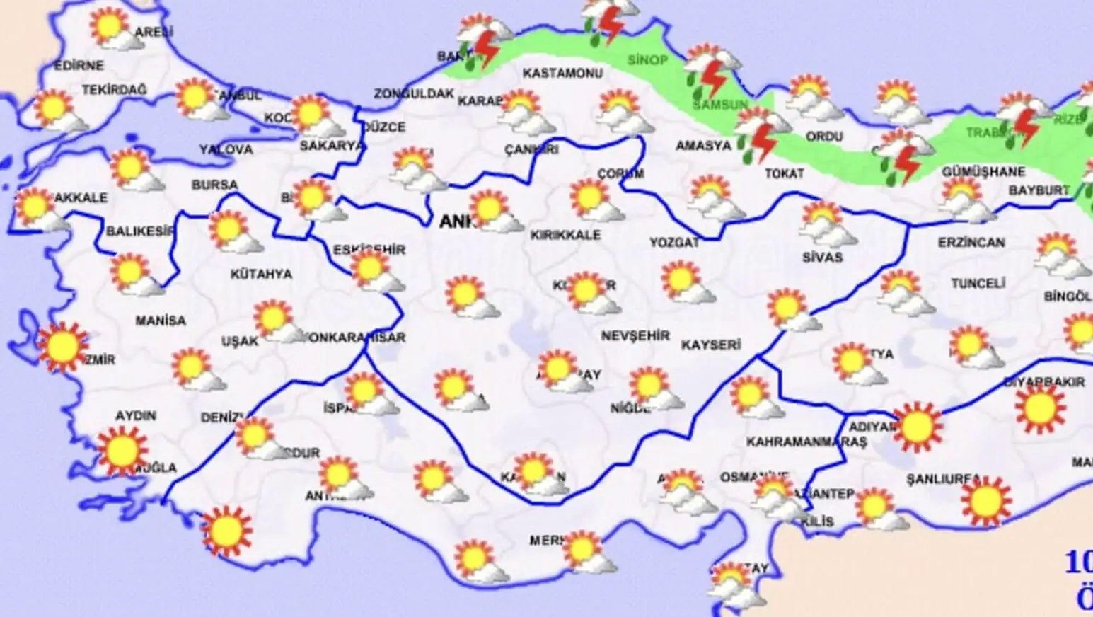 Türkiye hava durumu sembolleri Türkiye hava durumu sembolleri