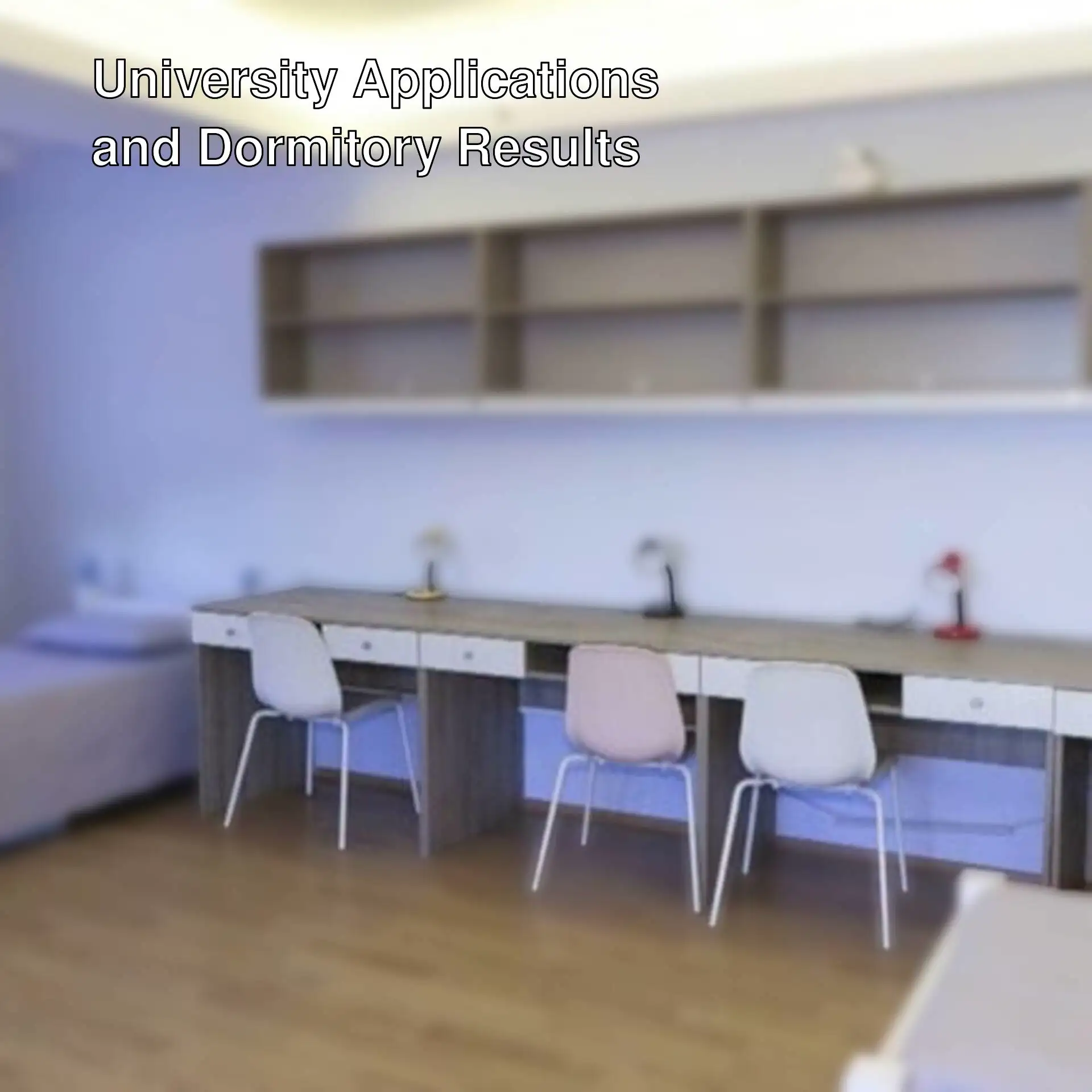 A room with a desk and chairs.