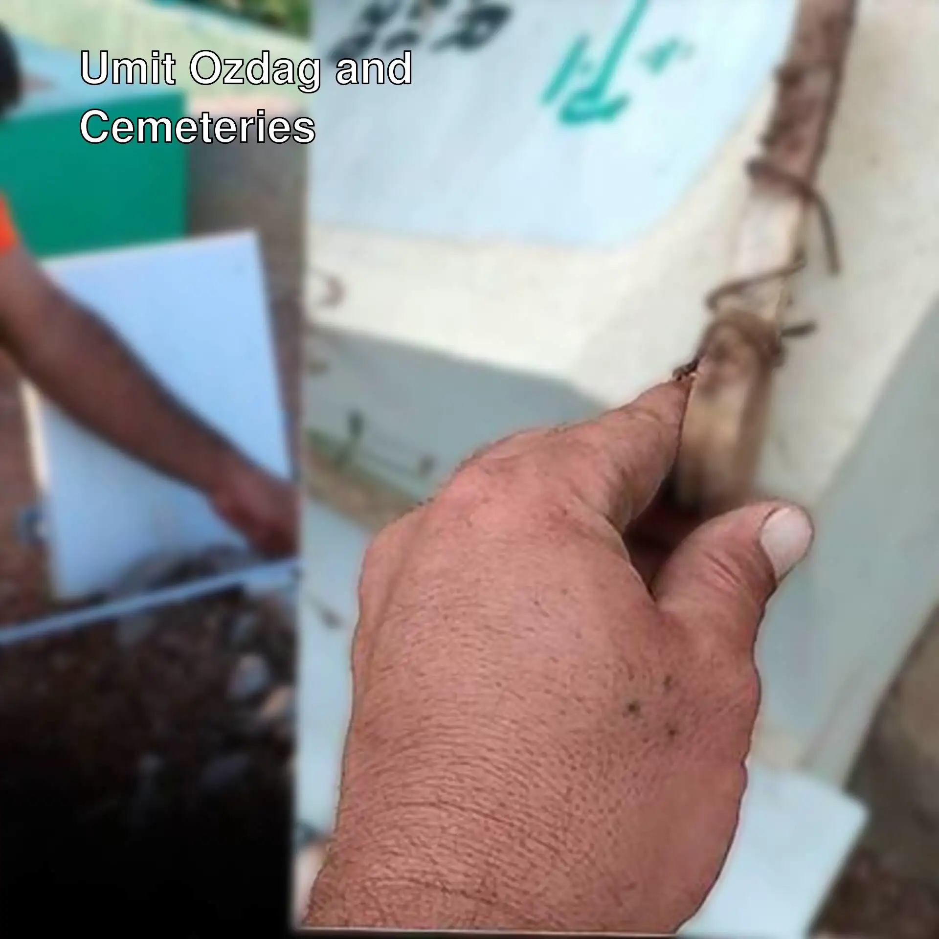 A man working as a grave digger. A man working as a grave digger.