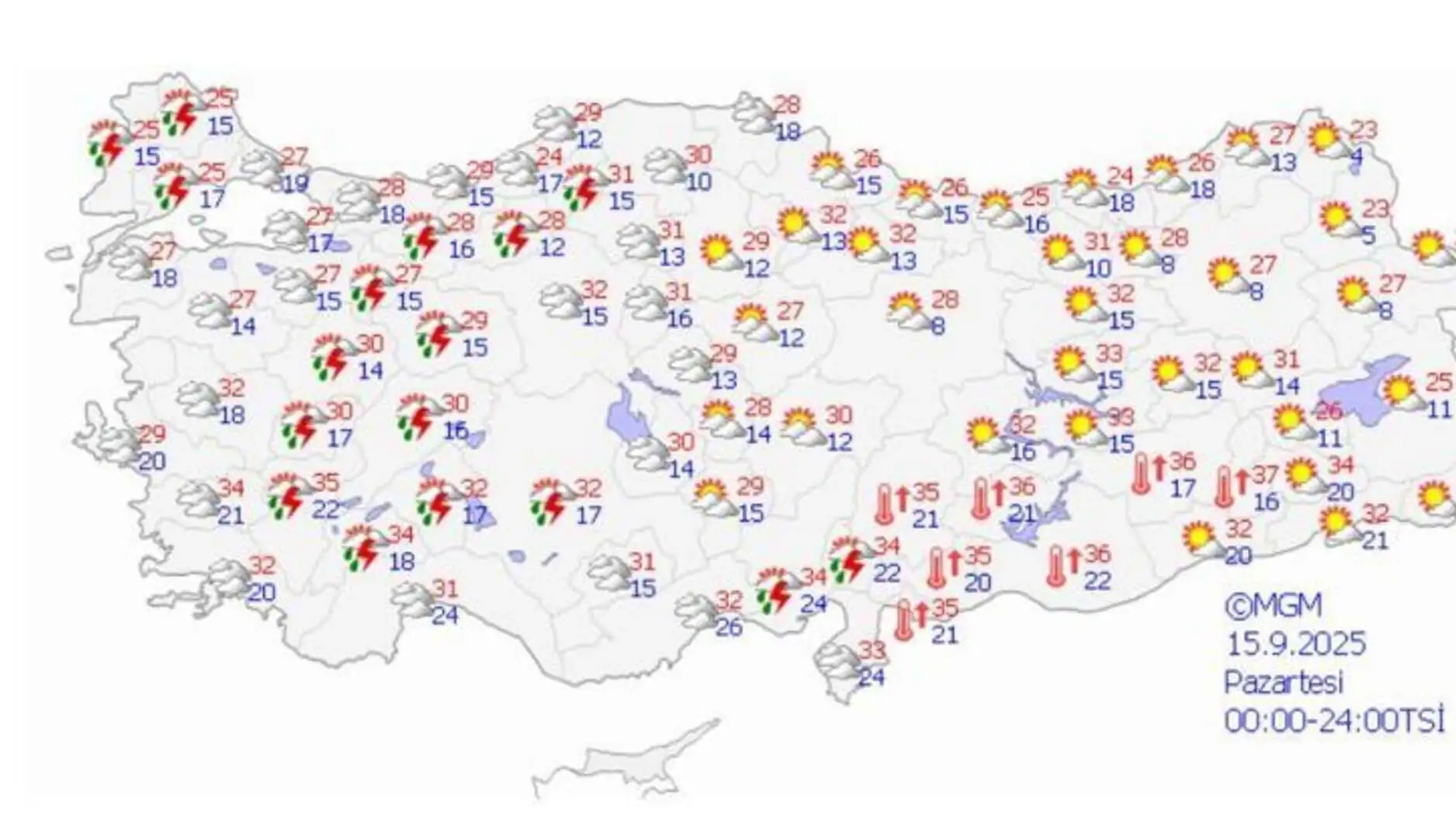 Hava durumu haritası Hava durumu haritası