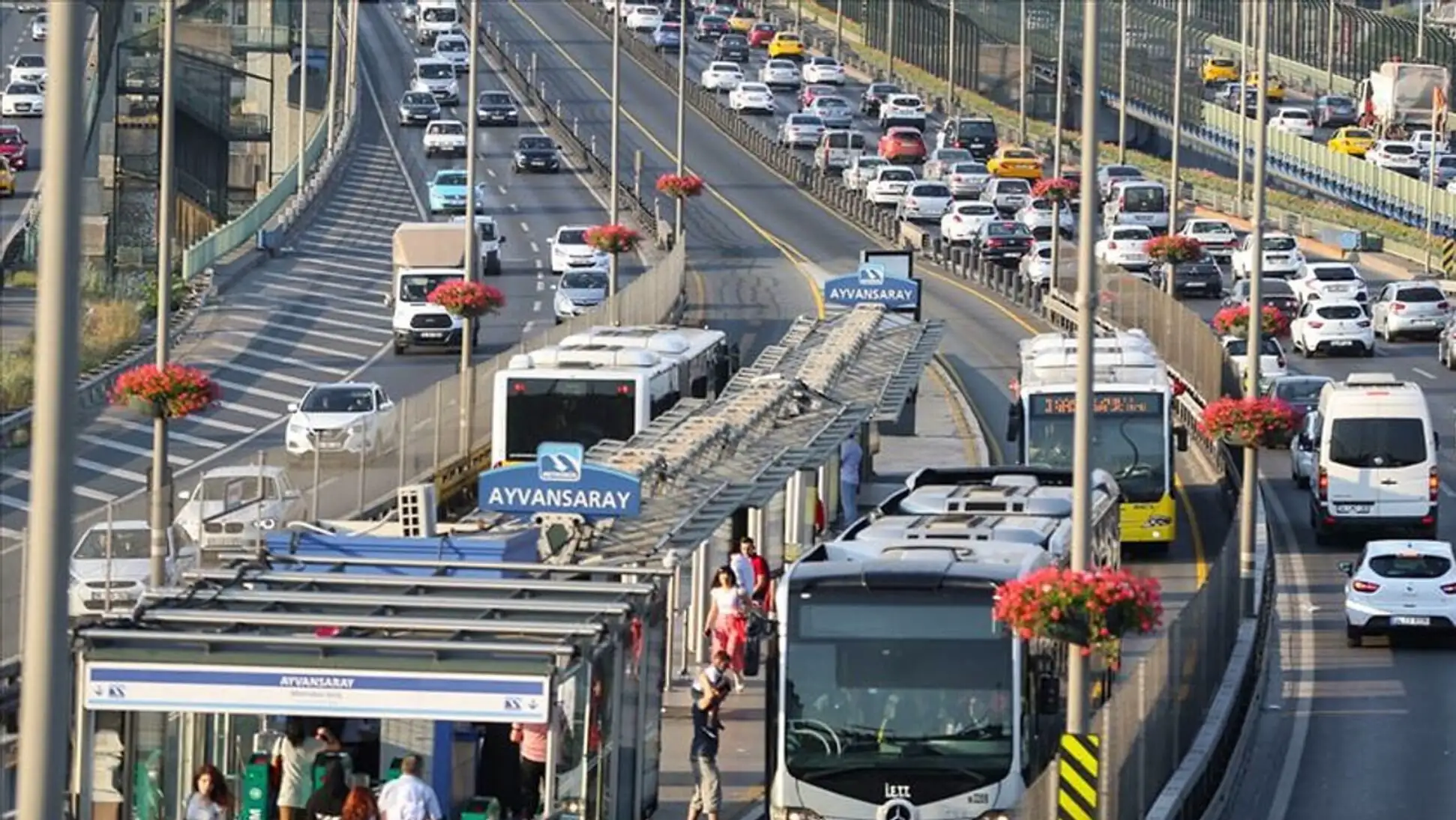 İstanbul'da trafik sıkışıklığı.