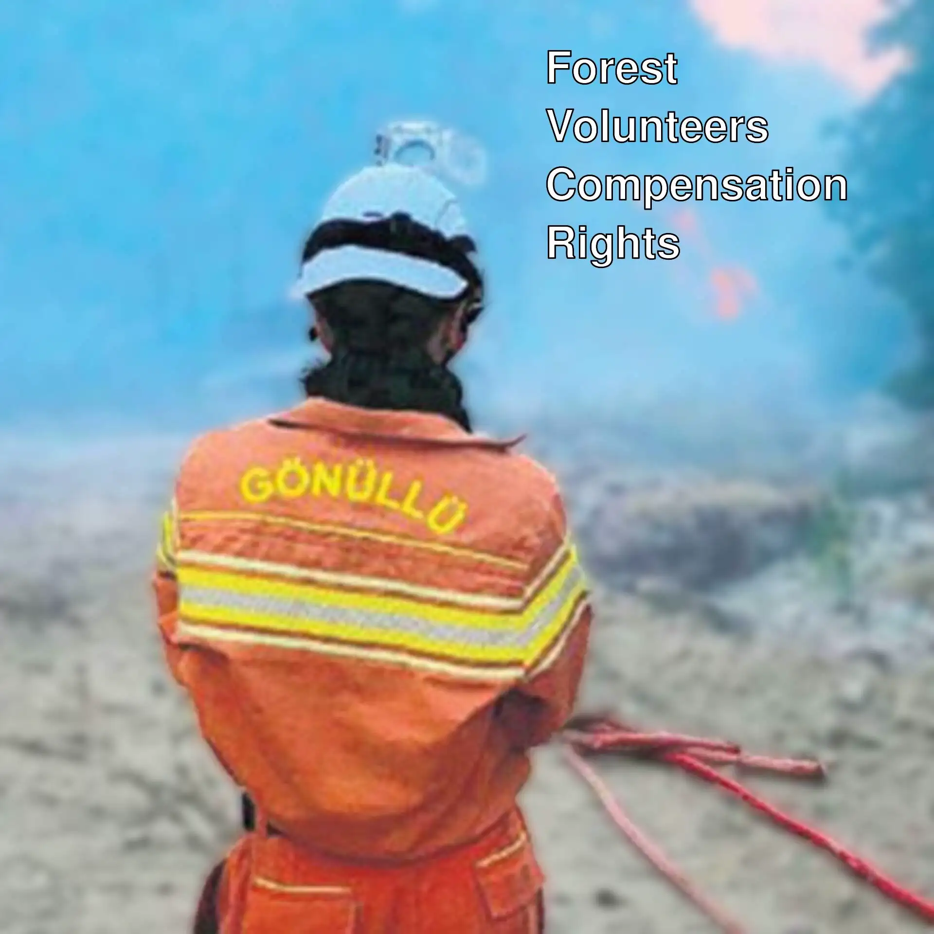A firefighter standing in the dirt.