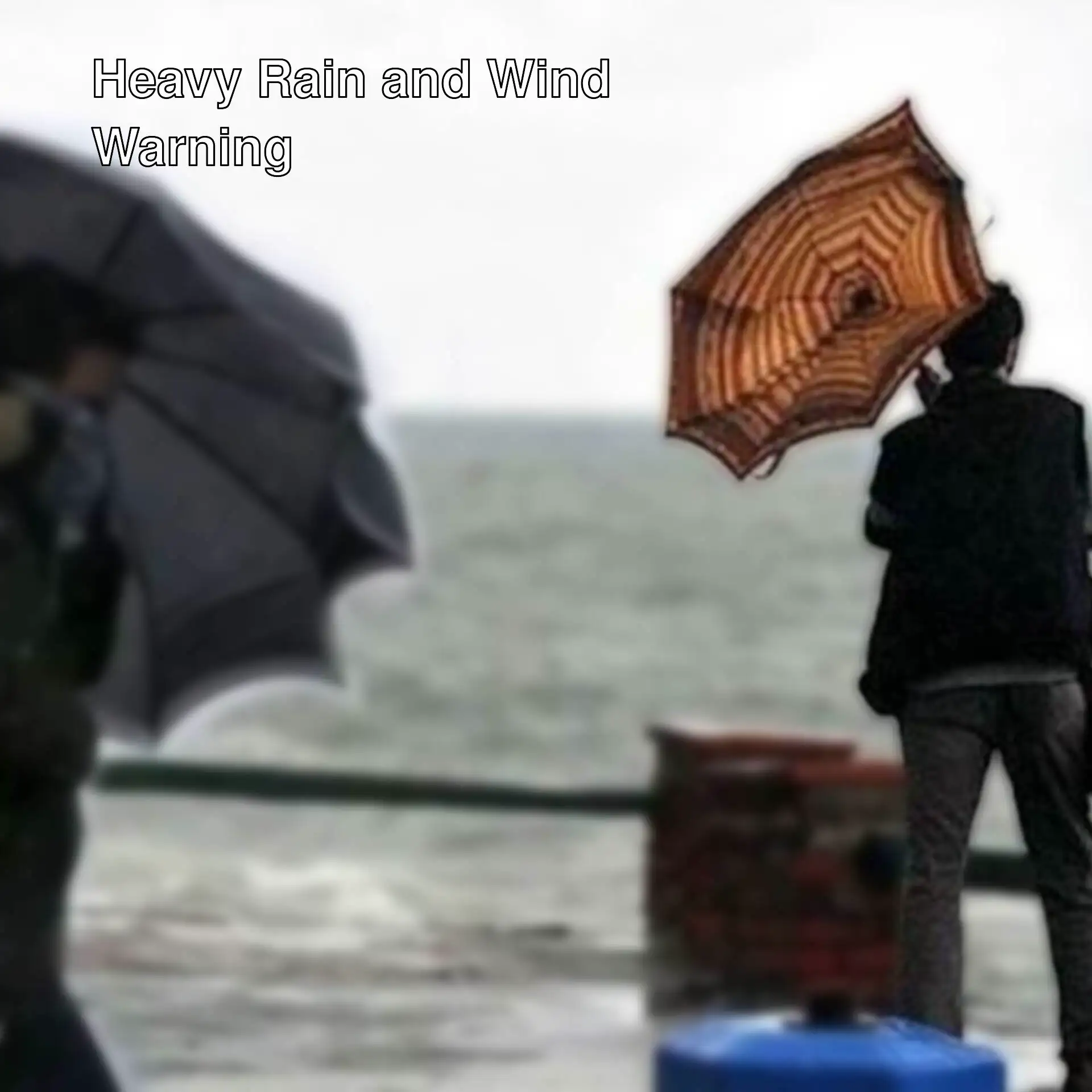 Two people walking with umbrellas on a rainy day.