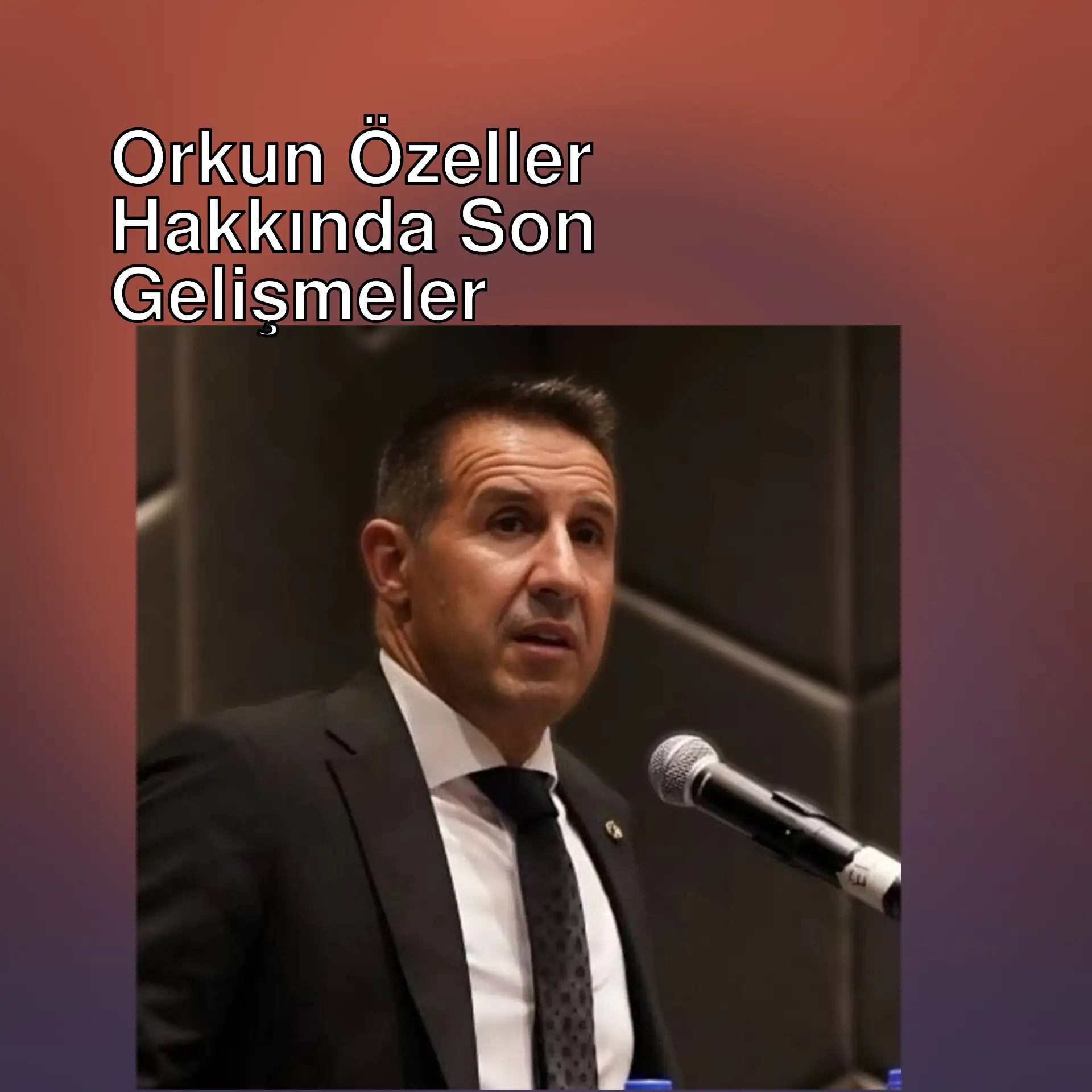 Orkun Özeller basın toplantısında konuşuyor.