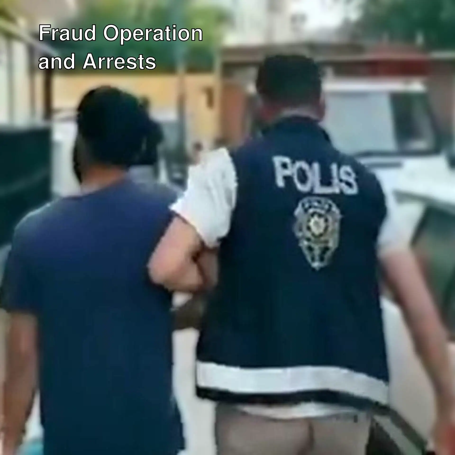 Suspects detained during the fraud operation in Ankara.