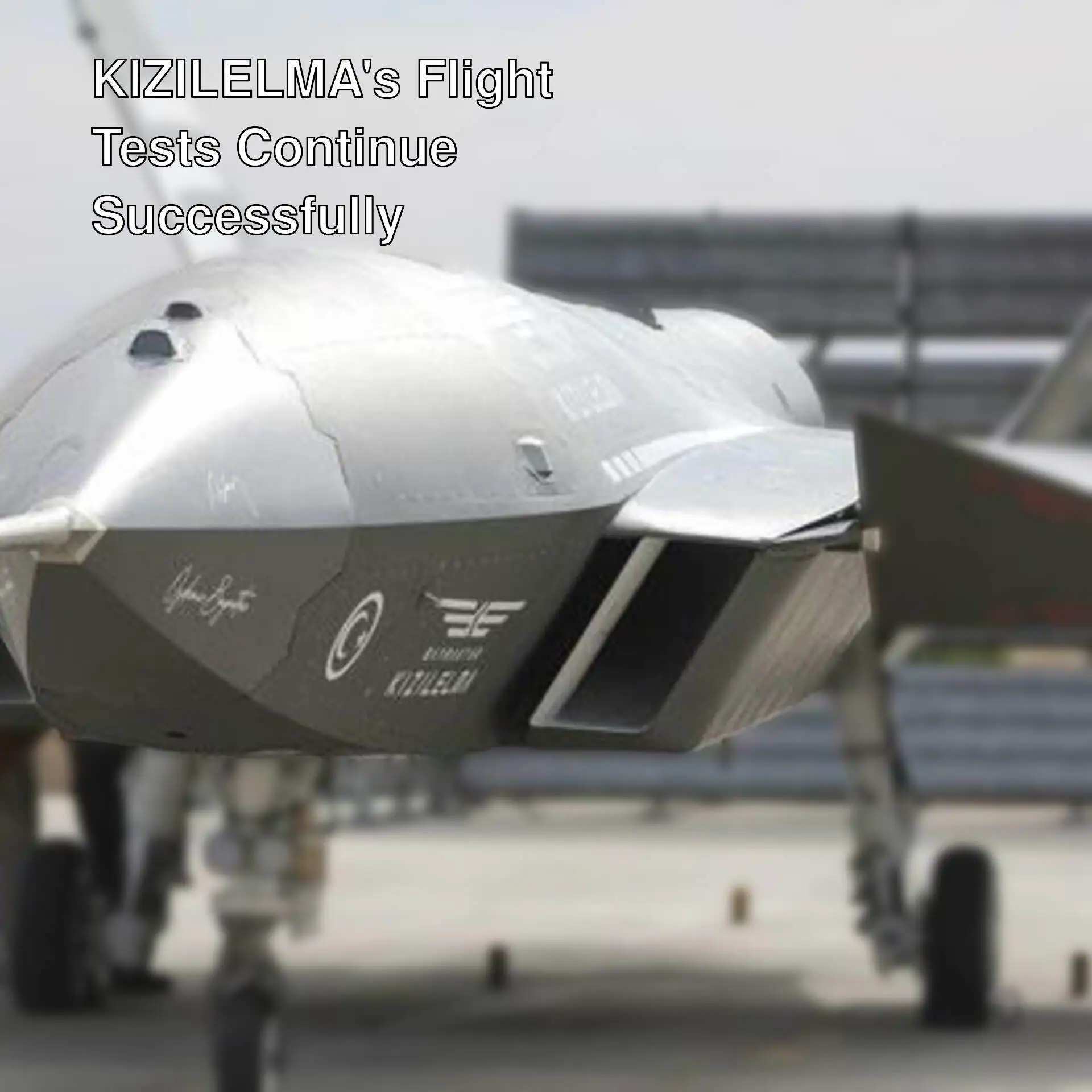 A view from the flight test of Bayraktar KIZILELMA.