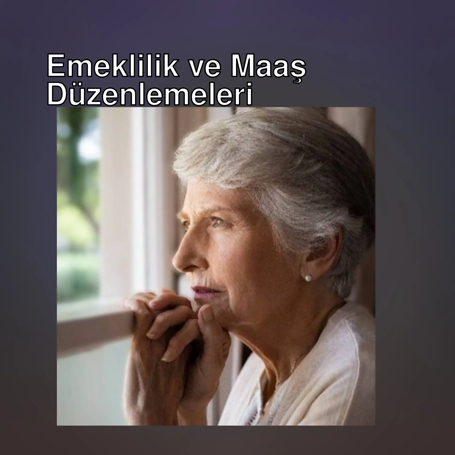 Bir kadın pencere kenarında bakıyor.