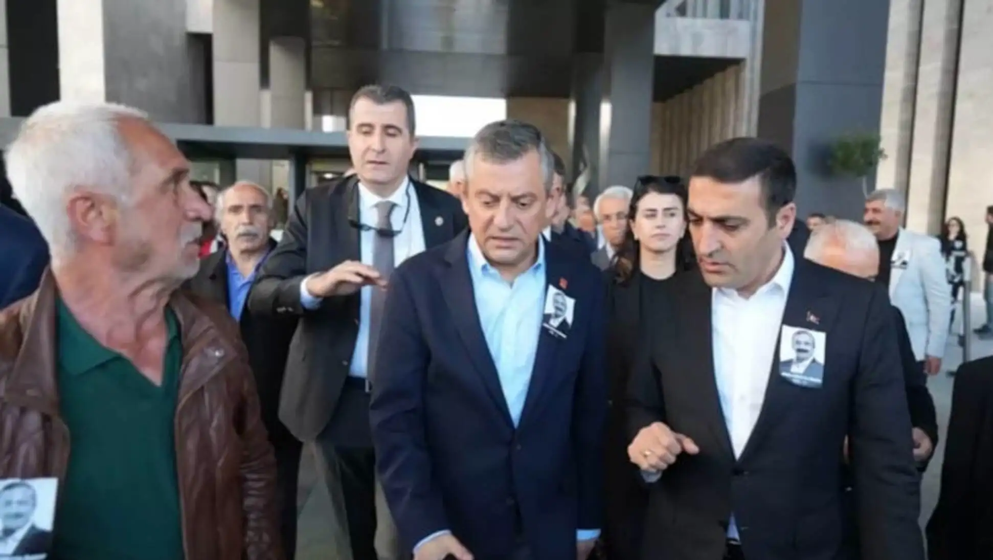 A group of people walking after the attack.