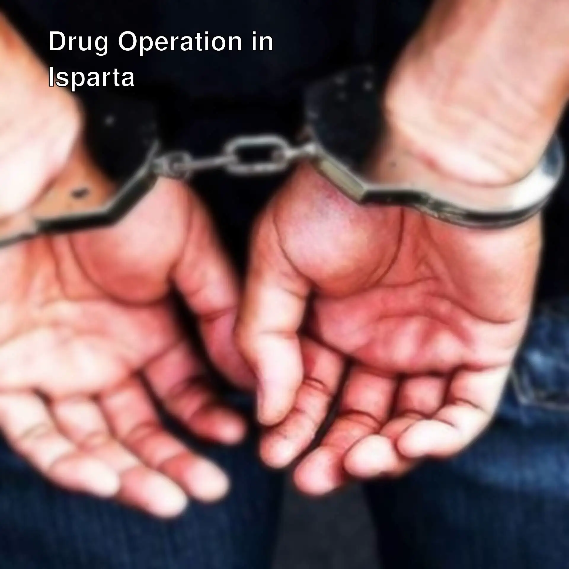 A person arrested during a drug operation in Isparta.