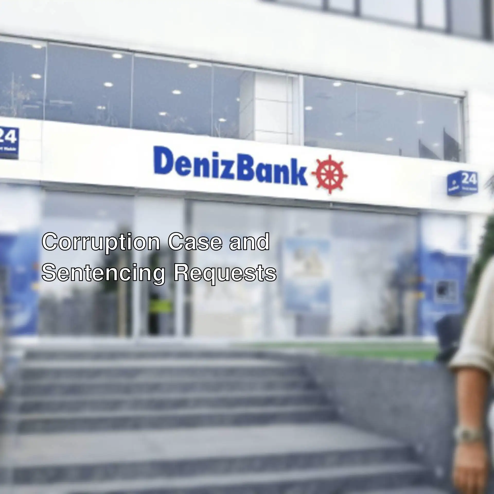 A man standing outside of a bank