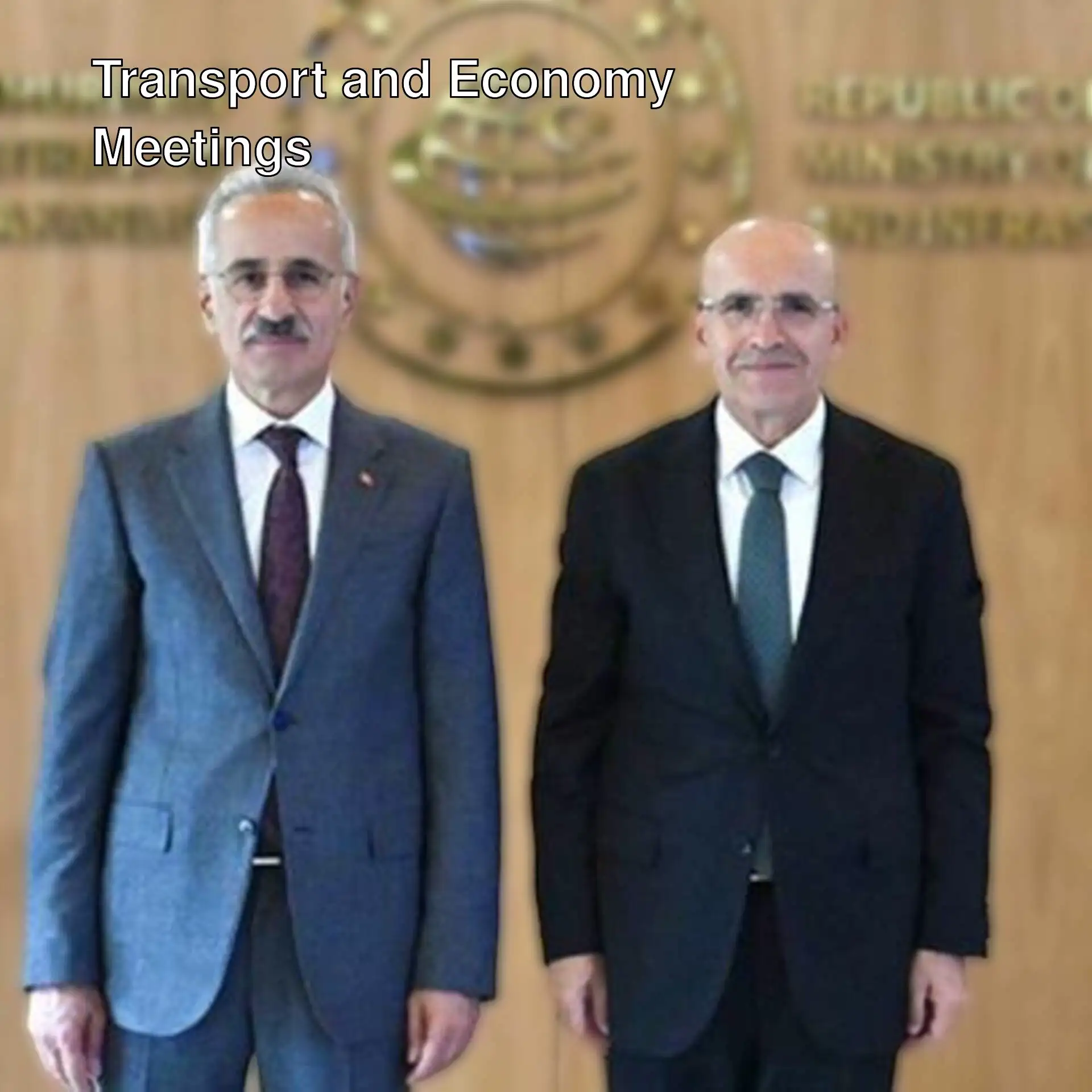 Transport Minister Uraloğlu and Finance Minister Şimşek together.