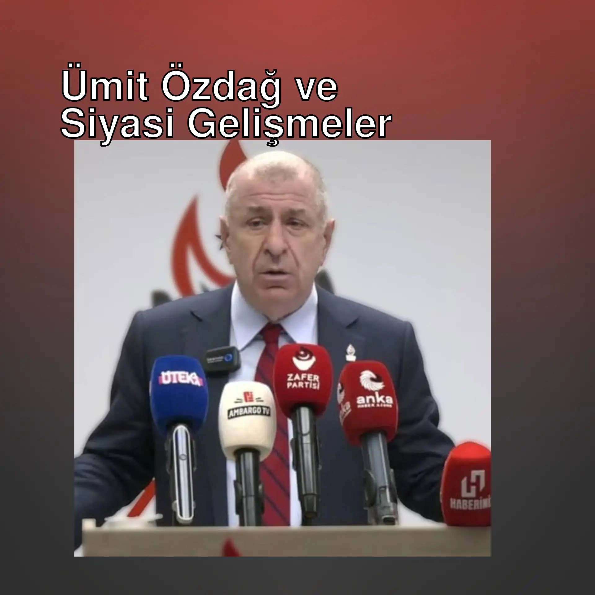 Ümit Özdağ, basın toplantısında konuşuyor.