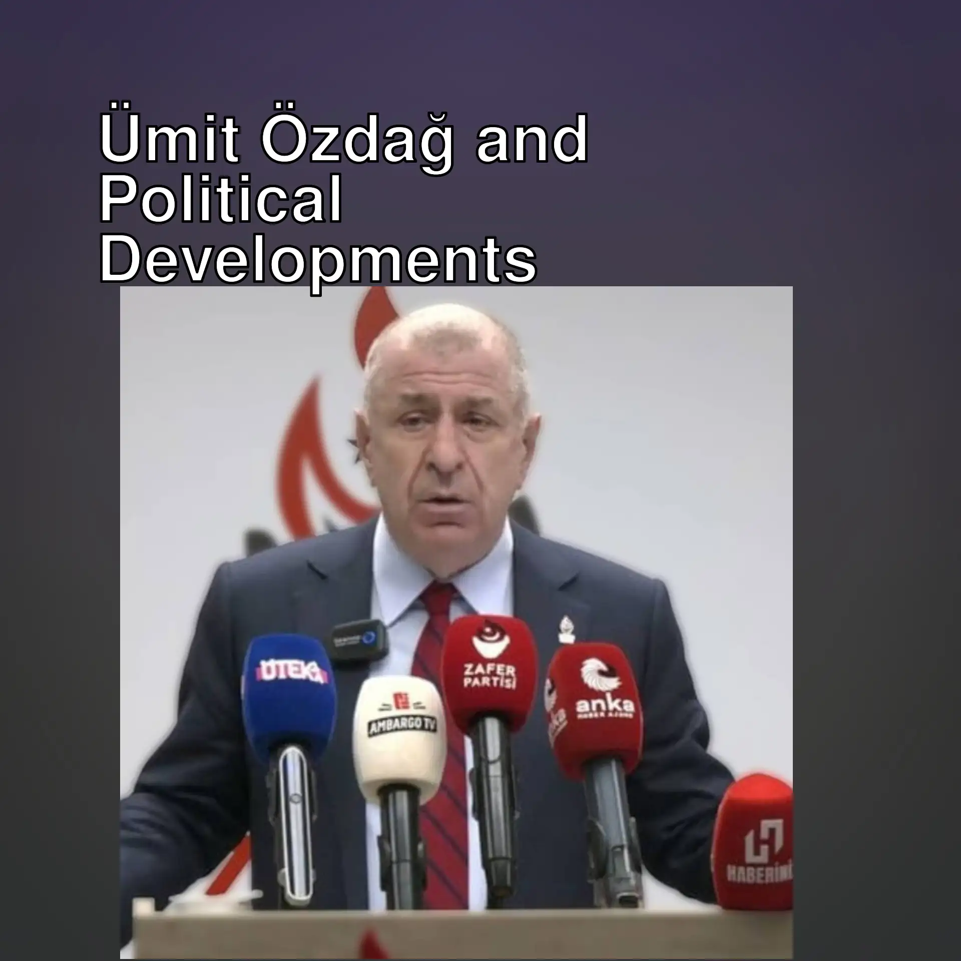 Ümit Özdağ speaking at a press conference. Ümit Özdağ speaking at a press conference.