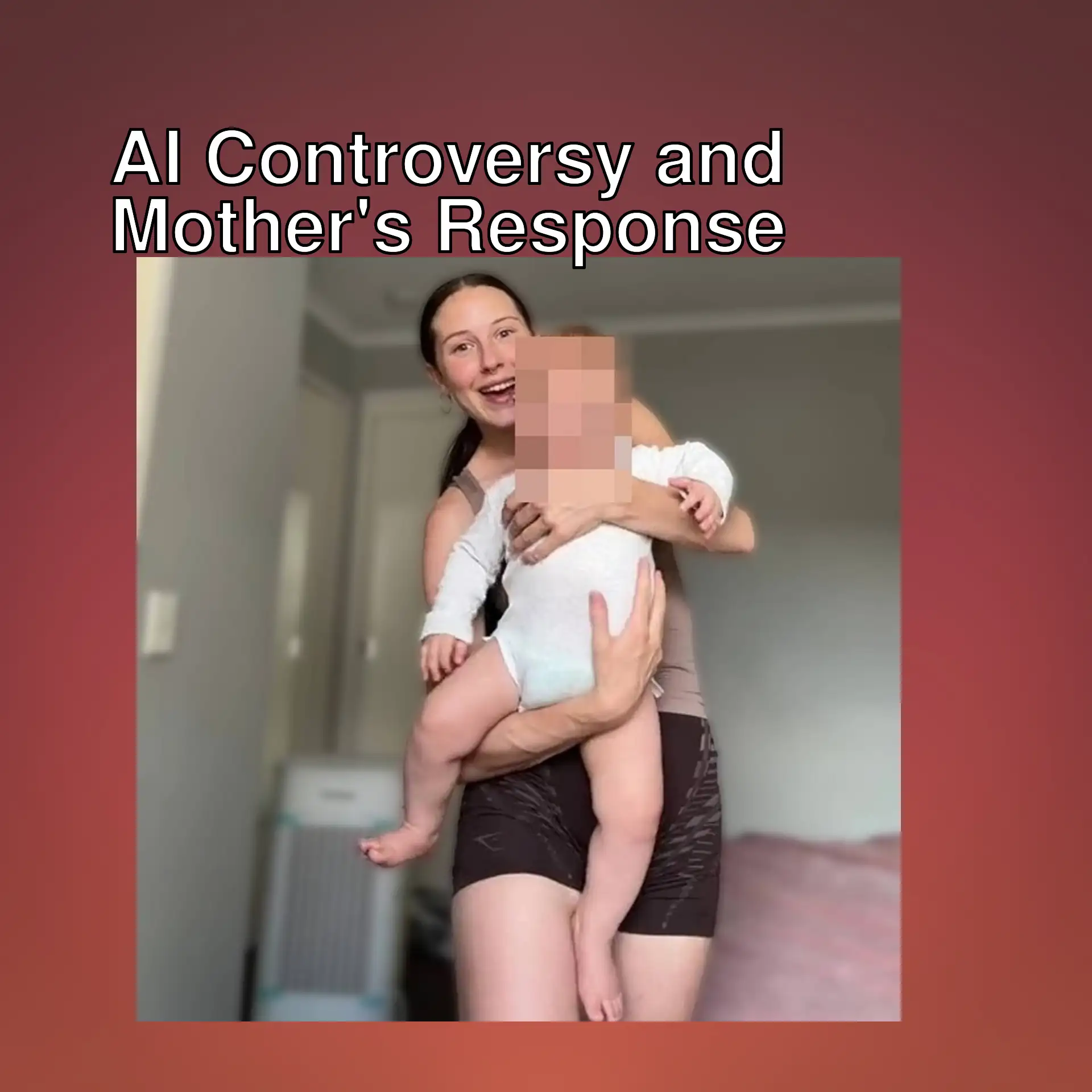 A woman holding a baby.