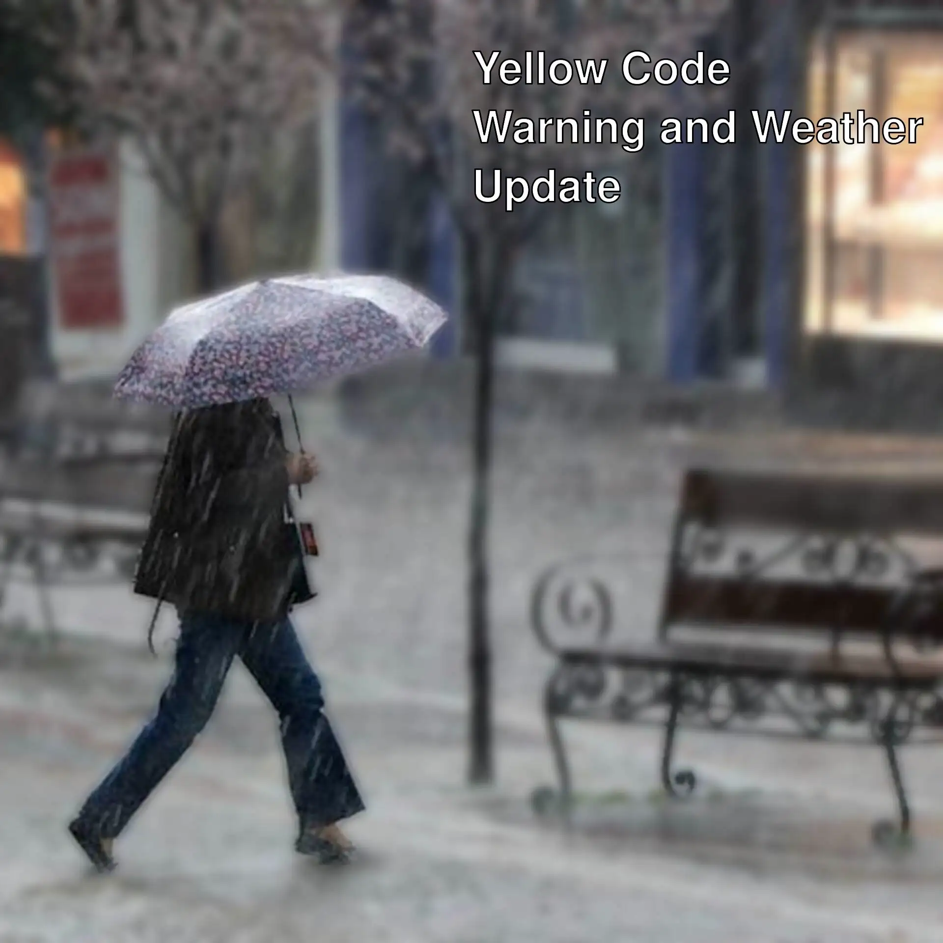A person walking in the rain with an umbrella. A person walking in the rain with an umbrella.