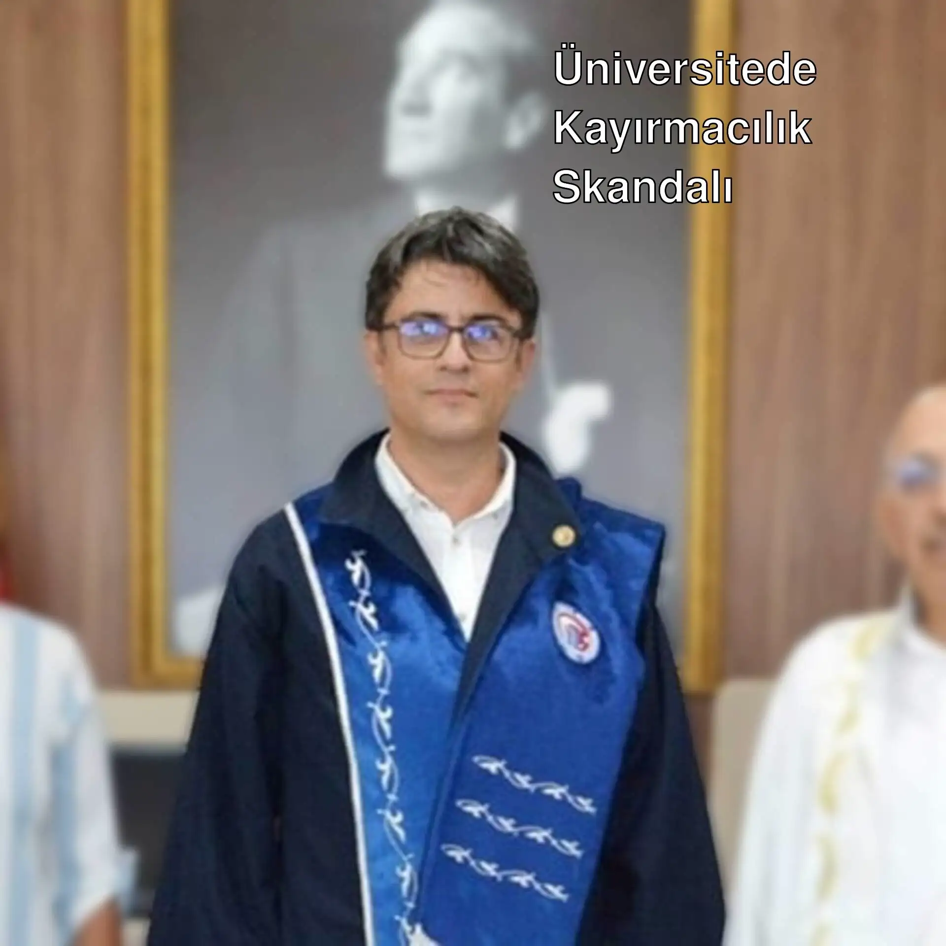 Üniversitede kayırmacılık skandalı ile ilgili bir grup insan. Üniversitede kayırmacılık skandalı ile ilgili bir grup insan.