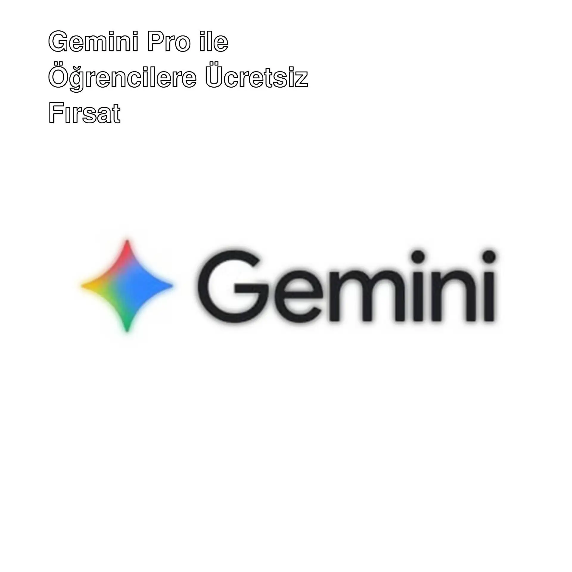 Google'un öğrencilere sunduğu Gemini Pro logosu.