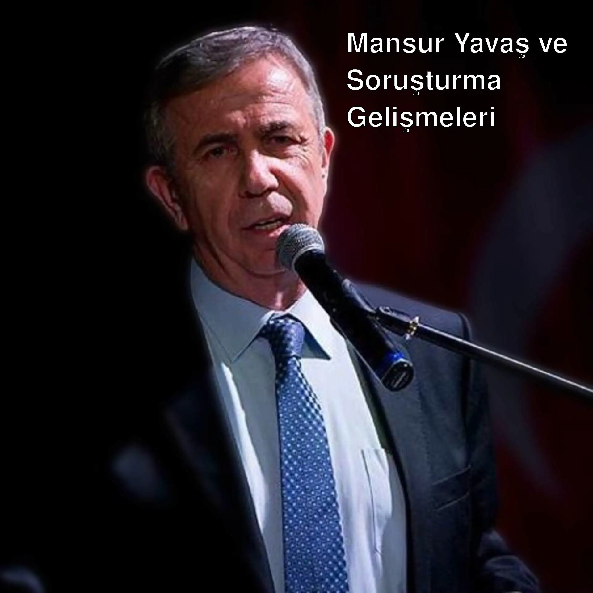 Mansur Yavaş, mikrofonla konuşuyor.