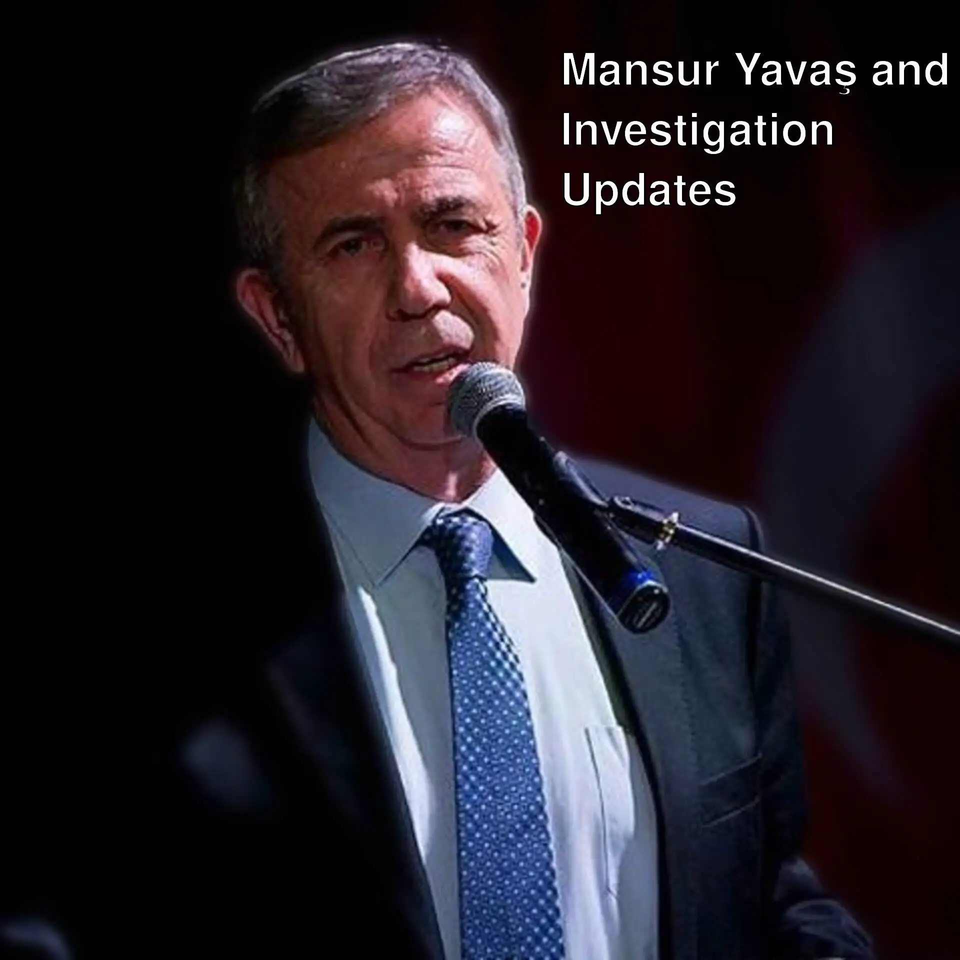 Mansur Yavaş speaking into a microphone.