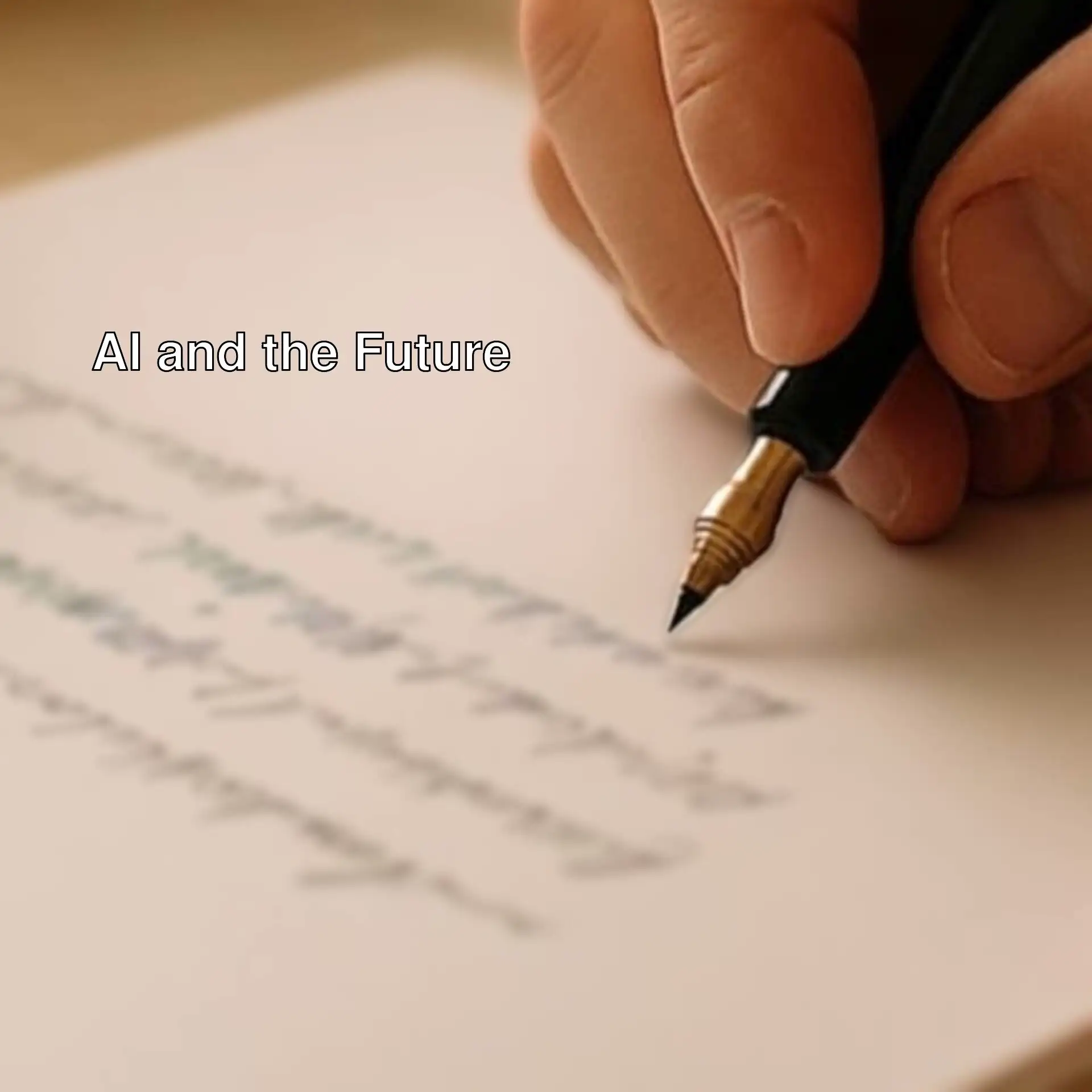 A hand writing on a piece of paper.