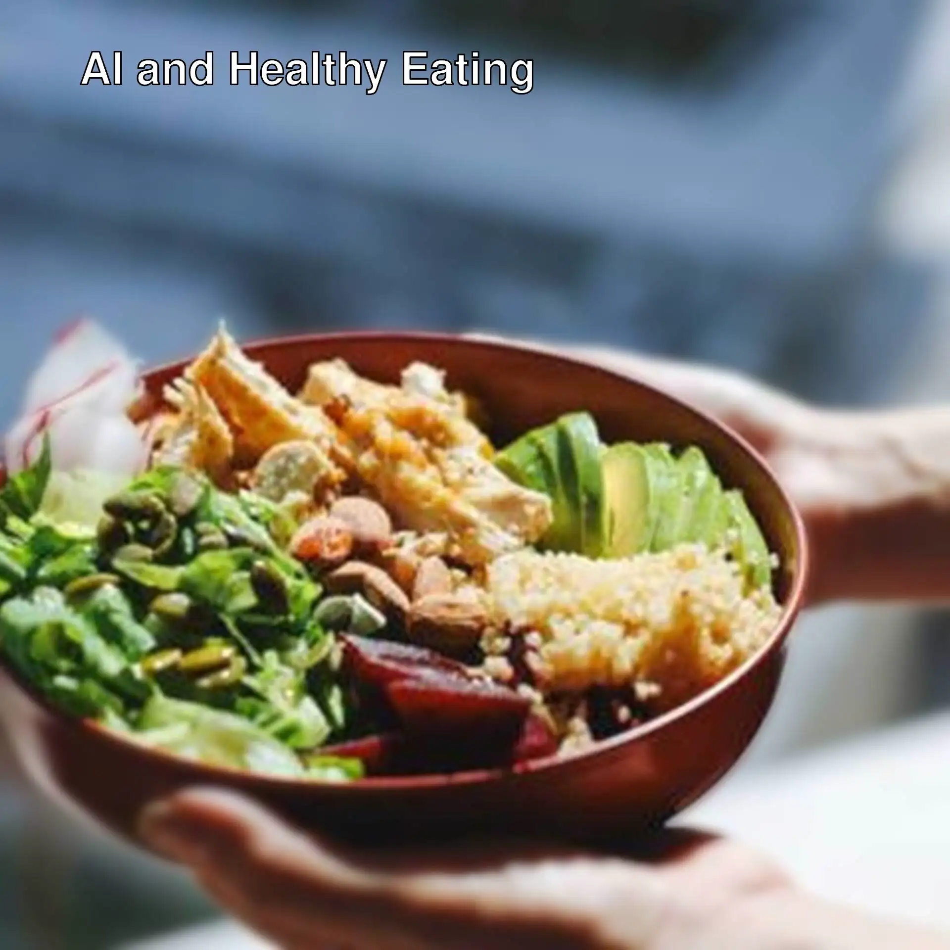 A person holding a bowl of food. A person holding a bowl of food.