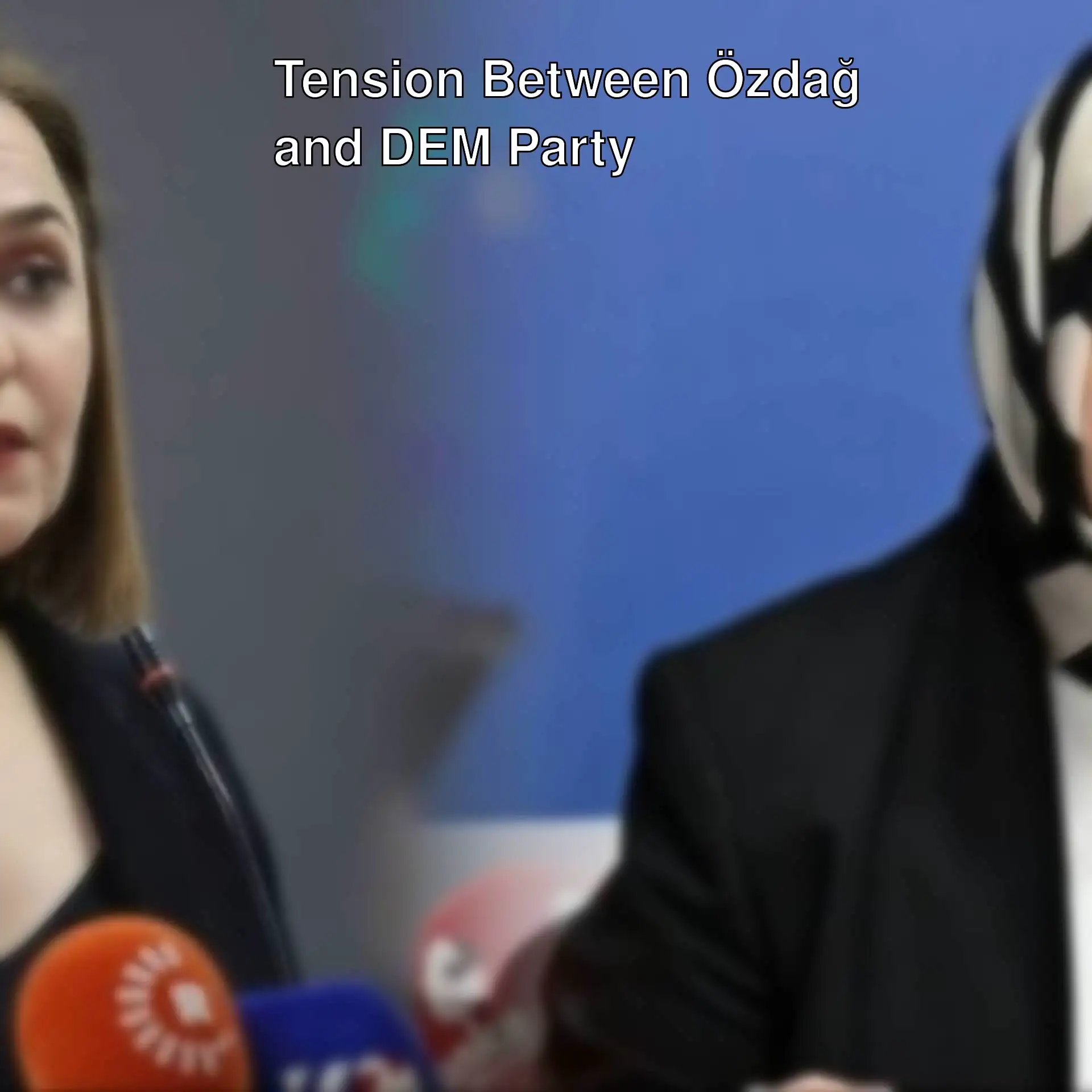 DEM Party spokesperson Ayşegül Doğan at a press conference. DEM Party spokesperson Ayşegül Doğan at a press conference.