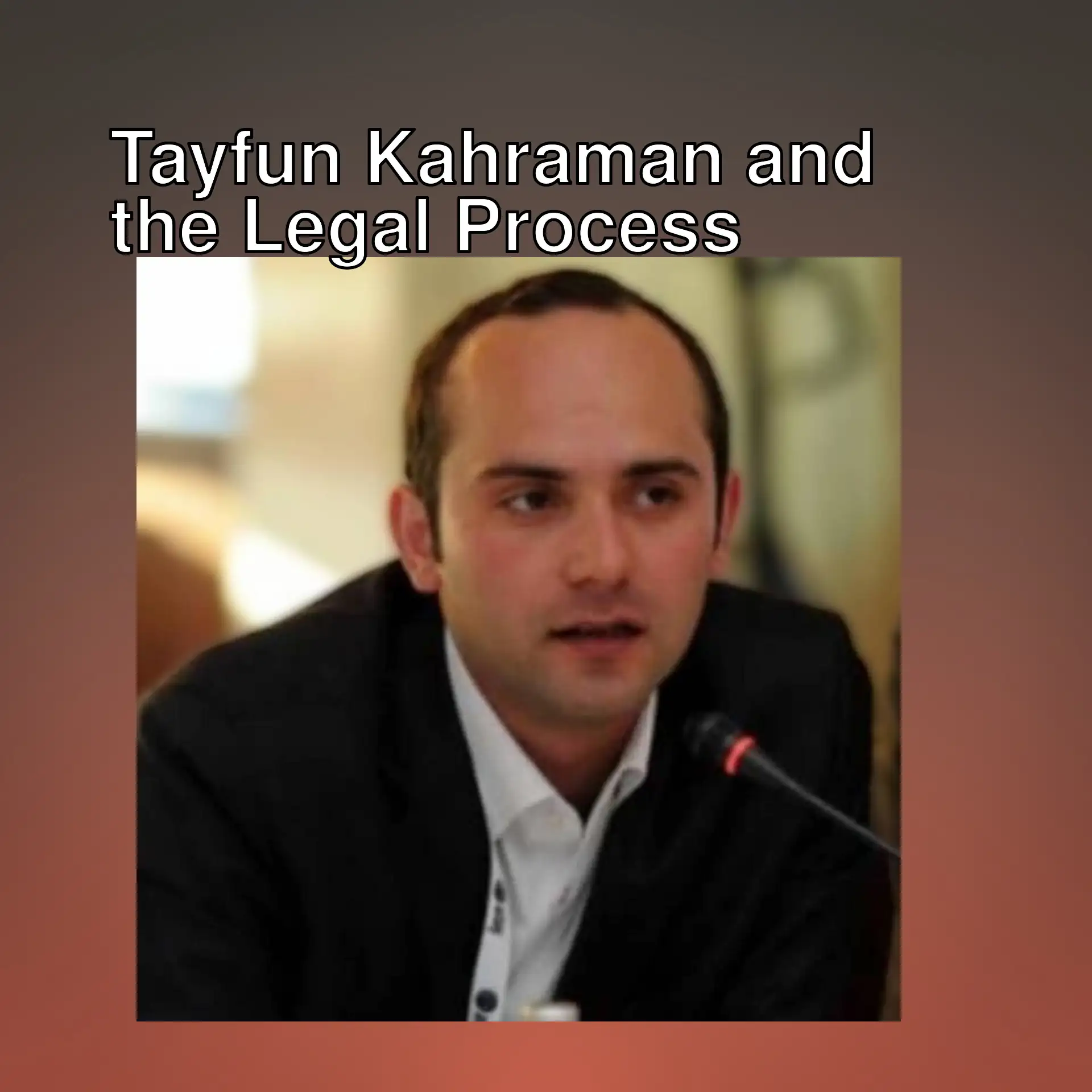 Tayfun Kahraman speaking into a microphone.