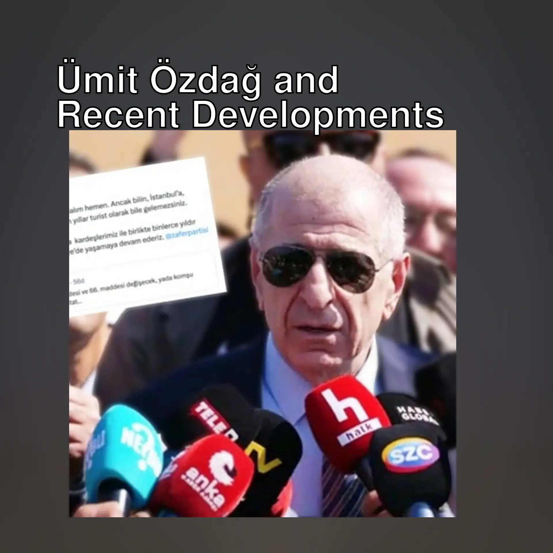 Ümit Özdağ speaking at a press conference. Ümit Özdağ speaking at a press conference.
