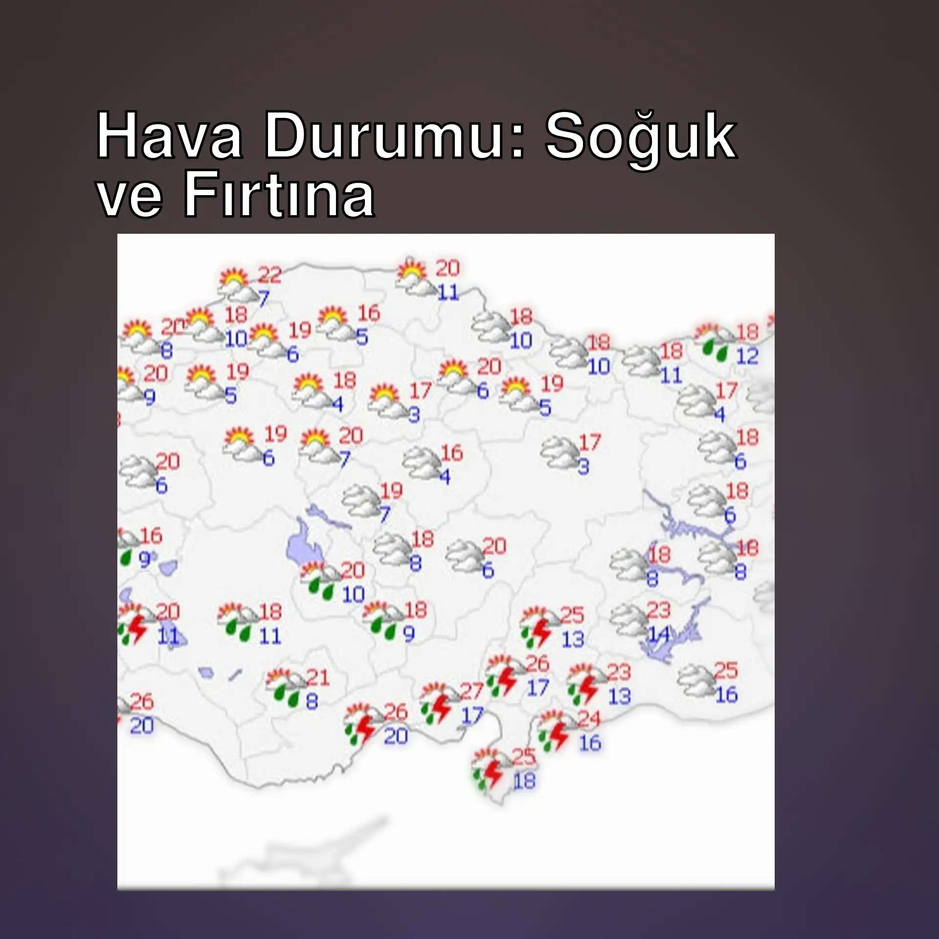 Hava durumu haritası Hava durumu haritası
